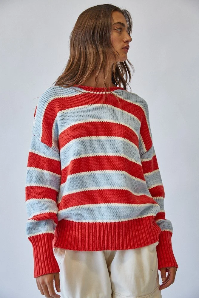Roll Neck Striped Sweater