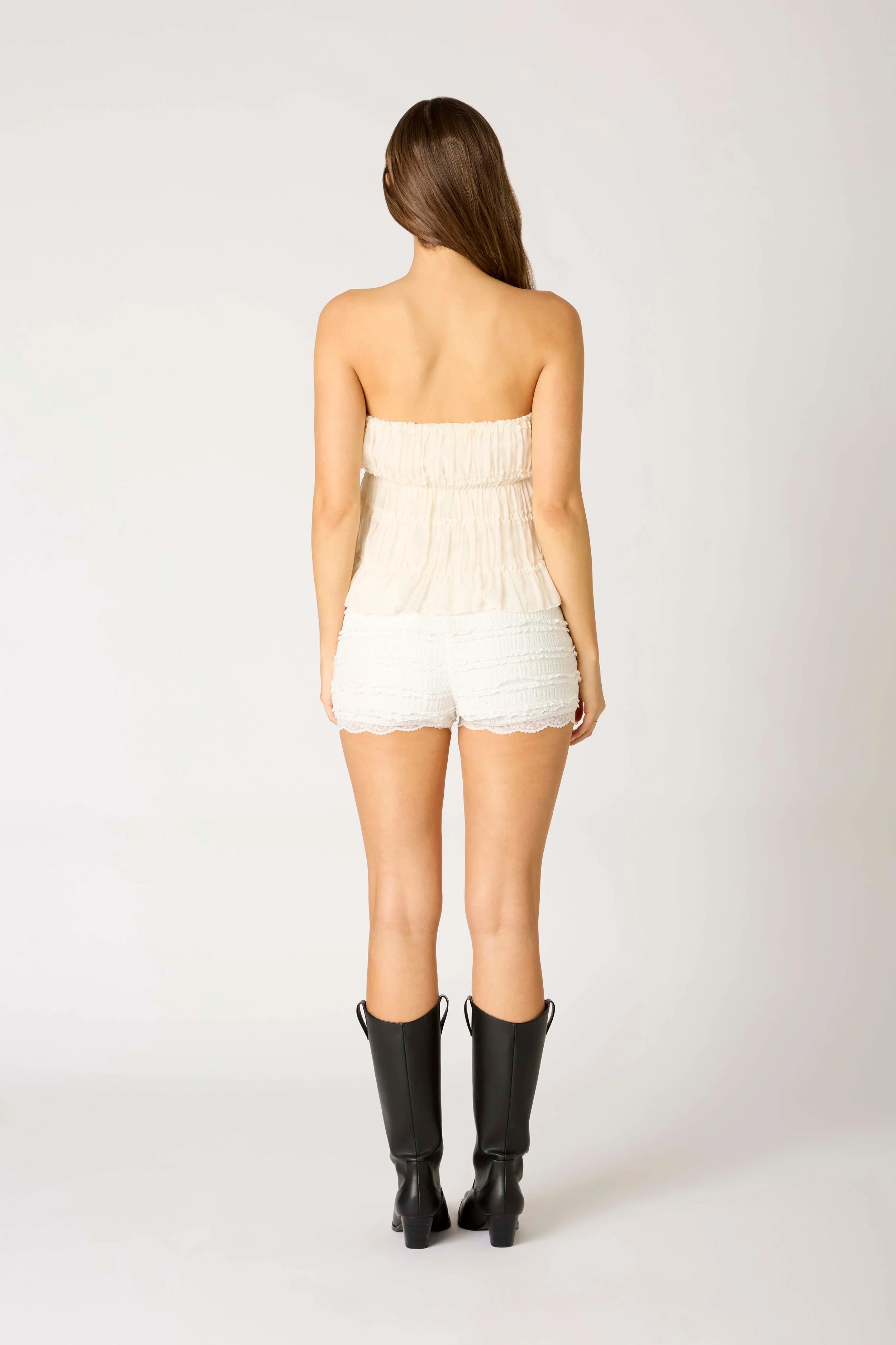 Lucy In The Sky Polka Dot Strapless Buckle Top — Connections