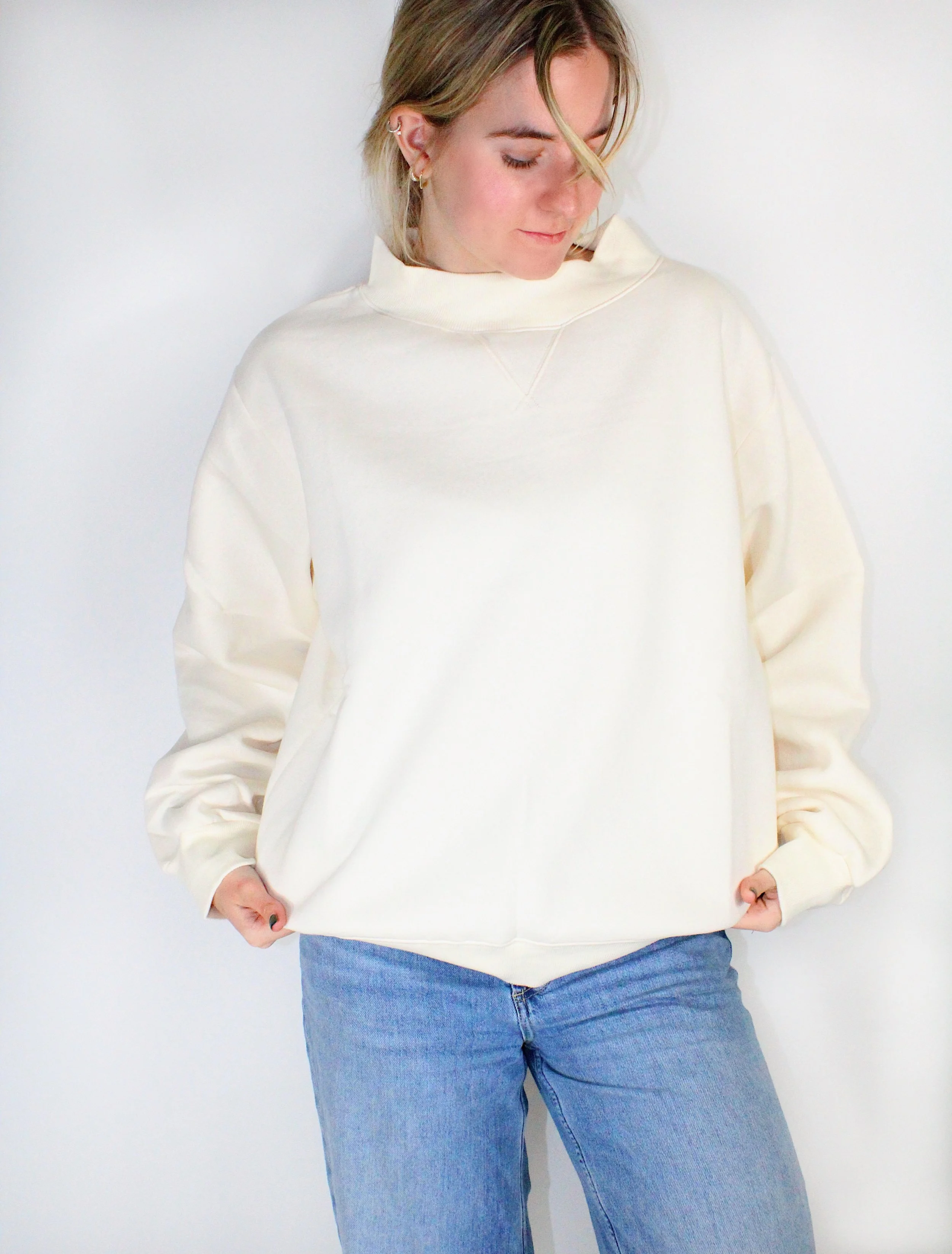 Classic Mock Neck Sweatshirt
