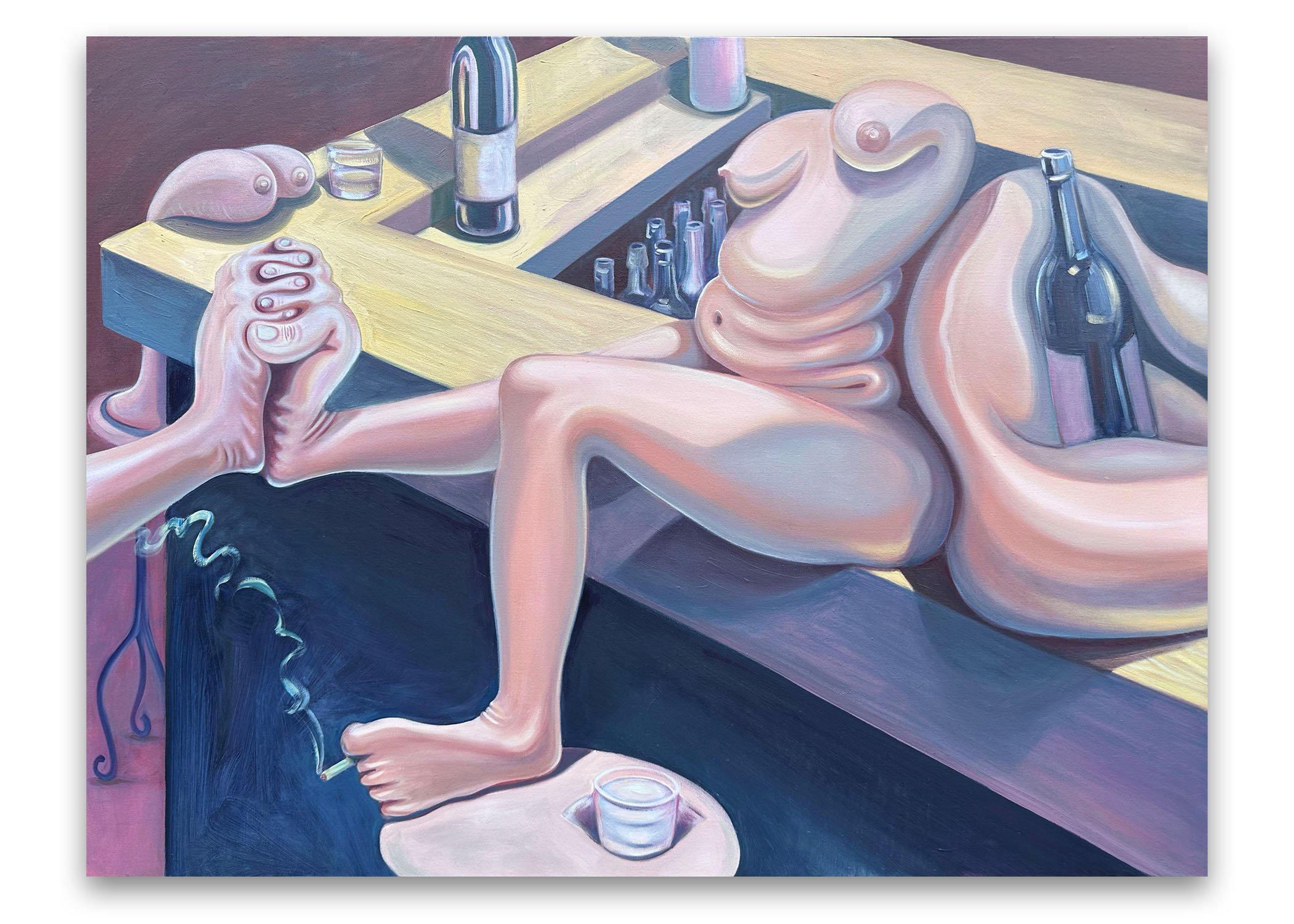 Lovebug, oil on canvas, 36x48", 2024