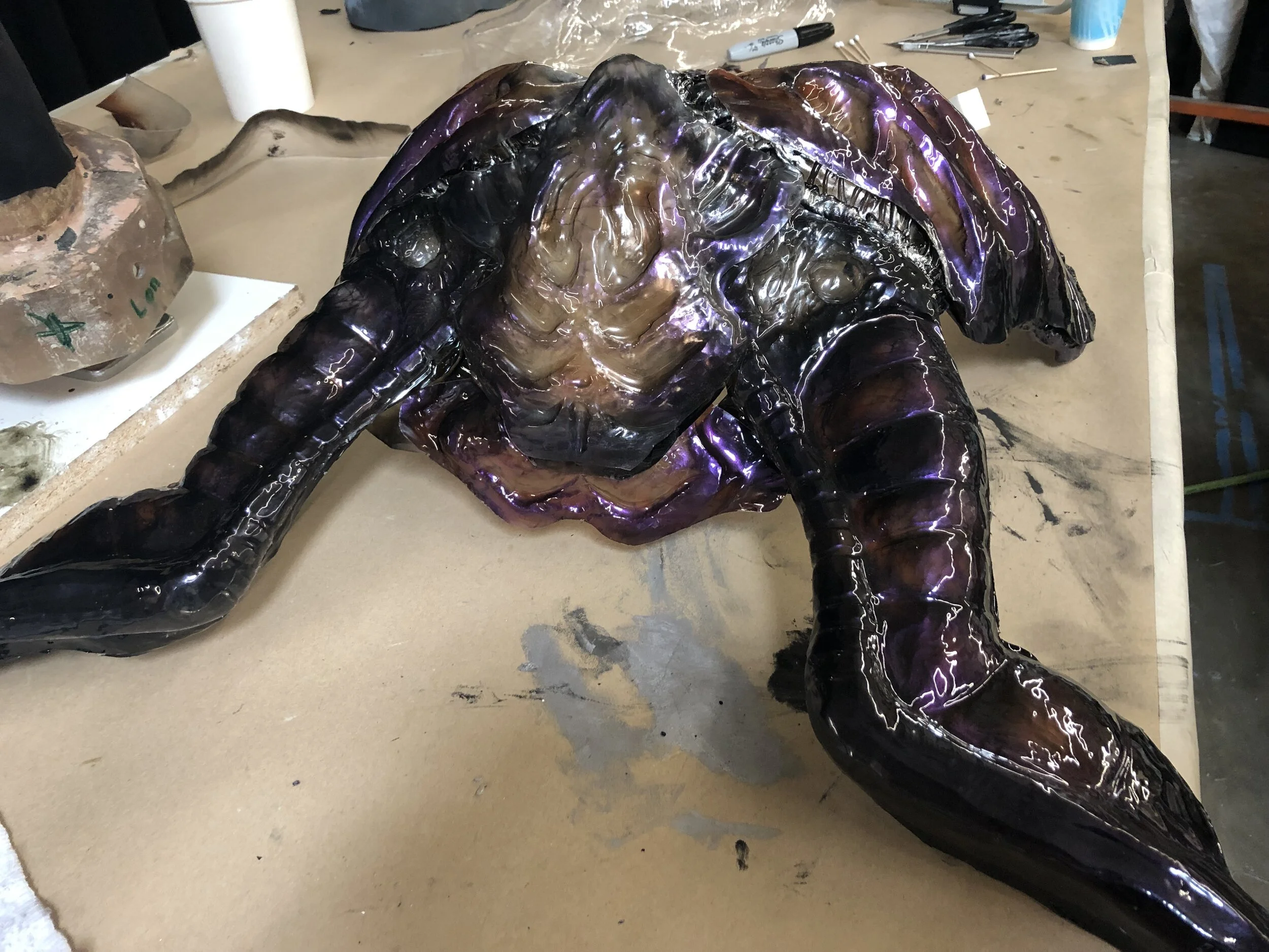 Putting together the vacuform front shell