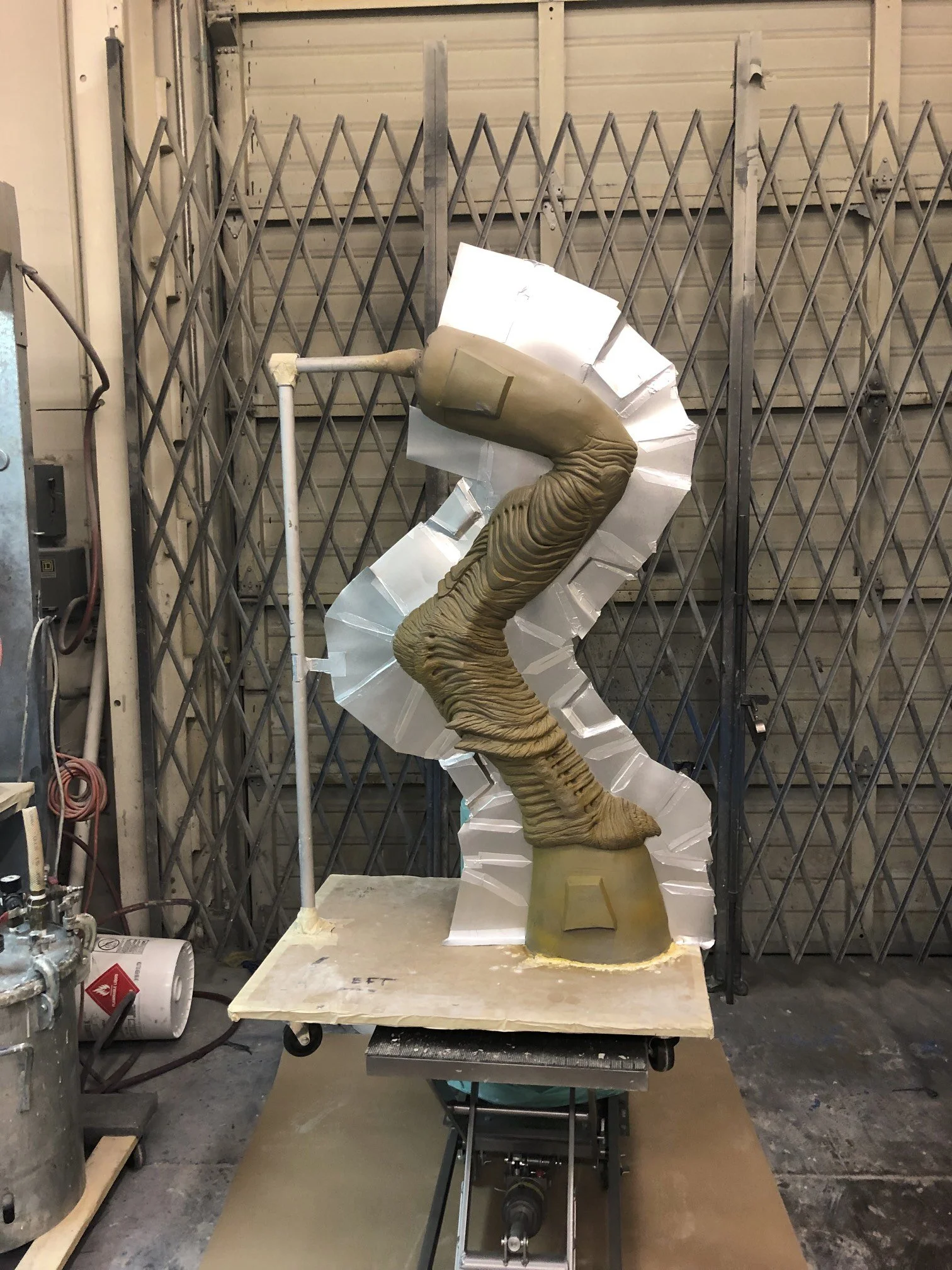 Leg #1 shimmed and ready to mold