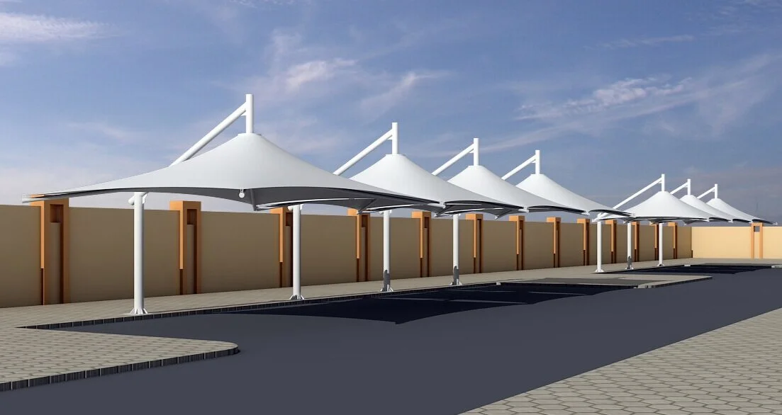 PVC UMBRELLA TYPE PARKING SHADES
