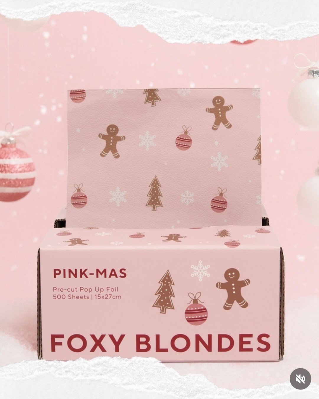 FOXY CHRISTMAS FOIL 🎄PINK - MAS 

⭐️Pre order online now - Very limited stock 
Arriving next week.

⭐️Be quick because once it&rsquo;s gone it&rsquo;s gone!