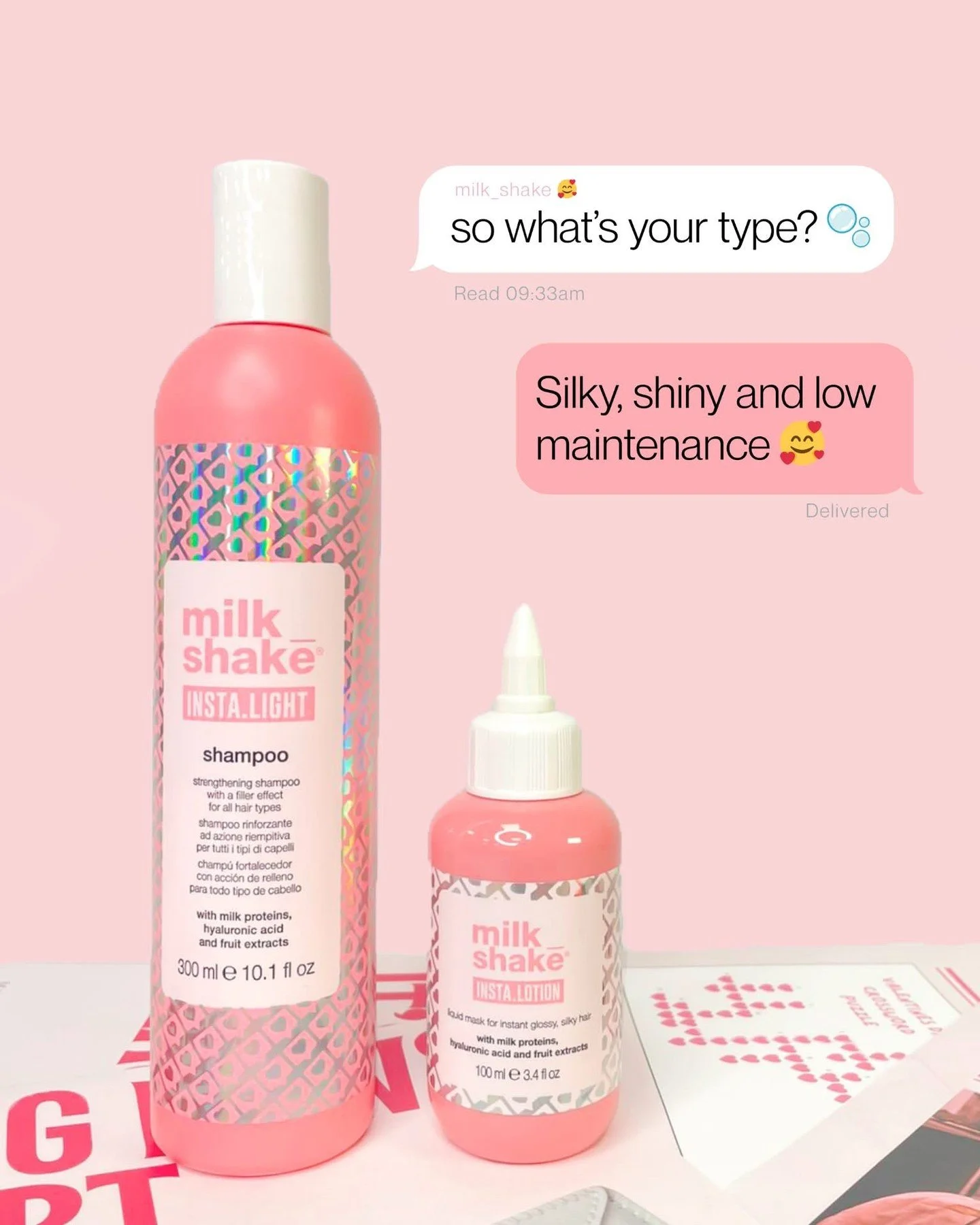 POV: you finally commit&hellip; to a great hair routine 💔➡️💖

#milkshakehaircare #milkshake #milkshakeinstalight #instalight #glasshair