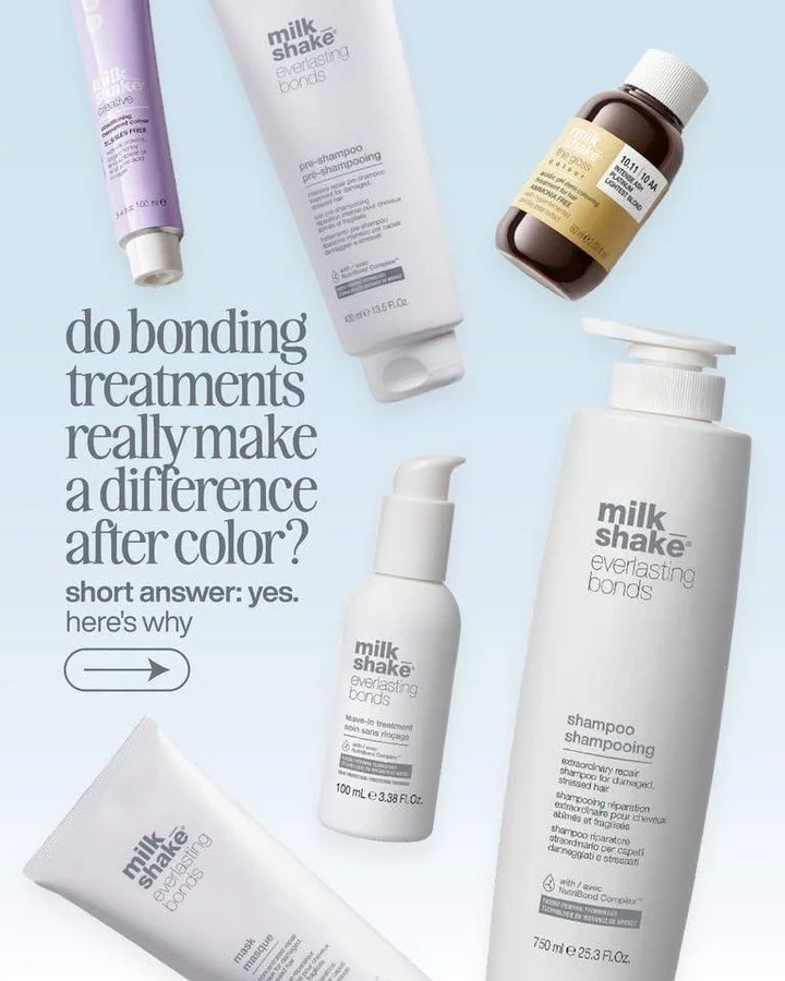 Colour and care belong together. ✨🎨

That's why Everlasting Bonds fits seamlessly into the salon journey.

Drop your Everlasting Bonds questions in the comments &mdash; we're listening! 👇

#milkshakehair #everlastingbonds