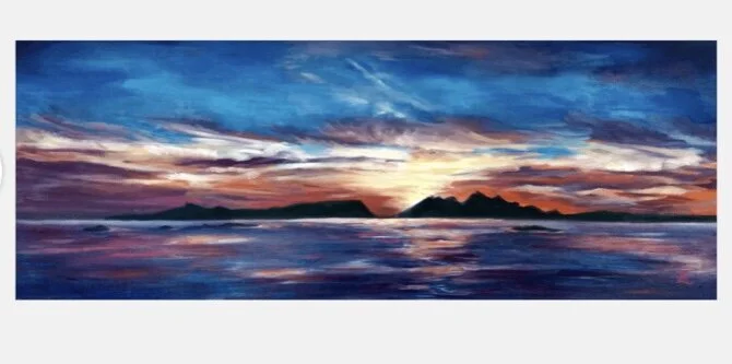 Discover the collection of Prints, exclusive to the Small Isles Artist store. All prints are taken from original oil paintings. All products in this collection are printed on demand in the UK, using low waste printing tech.  £30 plus P&P