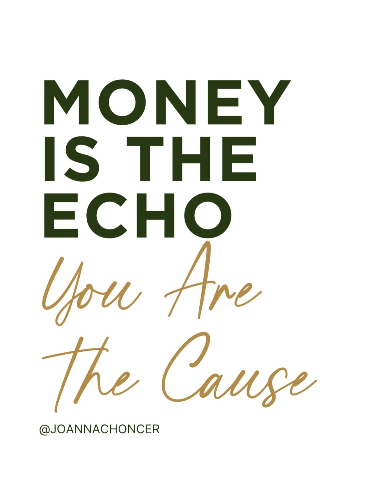 You are not manifesting money &mdash; you are manifesting the identity of someone who easily receives it.

Money is the echo.

You are the cause.
&nbsp;
The work isn&rsquo;t in chasing money.

The work is in becoming the version of me that money &amp