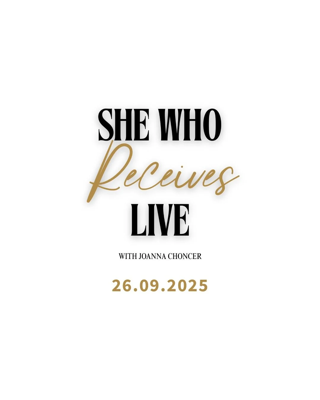 By far my easiest &amp; most fun + potent creation.

Driven purely by my vision &amp; not force, with every single detail of that day manifesting effortlessly.

She Who Receives LIVE in London - 26th Sept 2025.

A day filled with rapid shifts opening