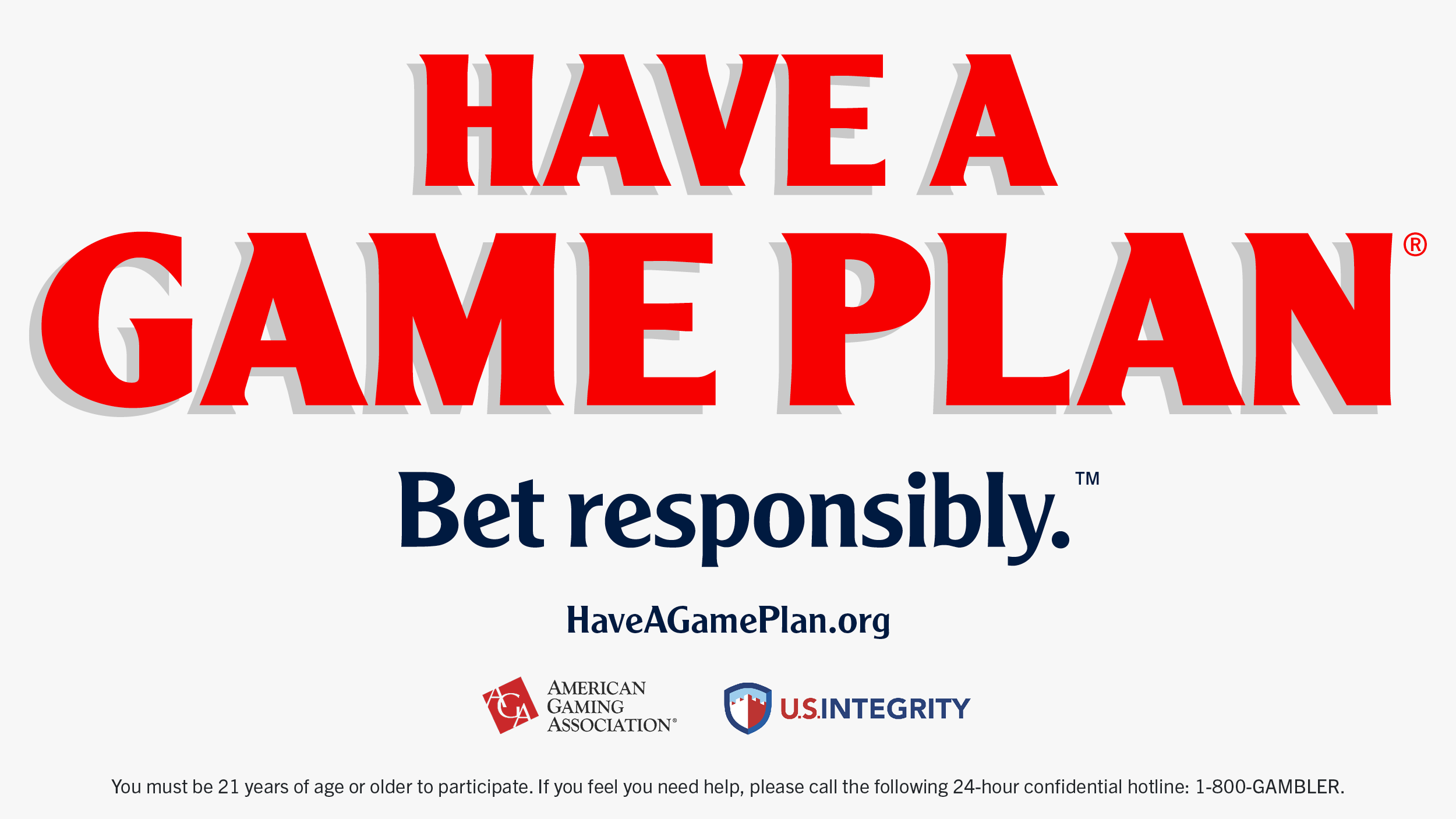U.S. Integrity Joins AGA’s Have A Game Plan.® Bet Responsibly.™ Public