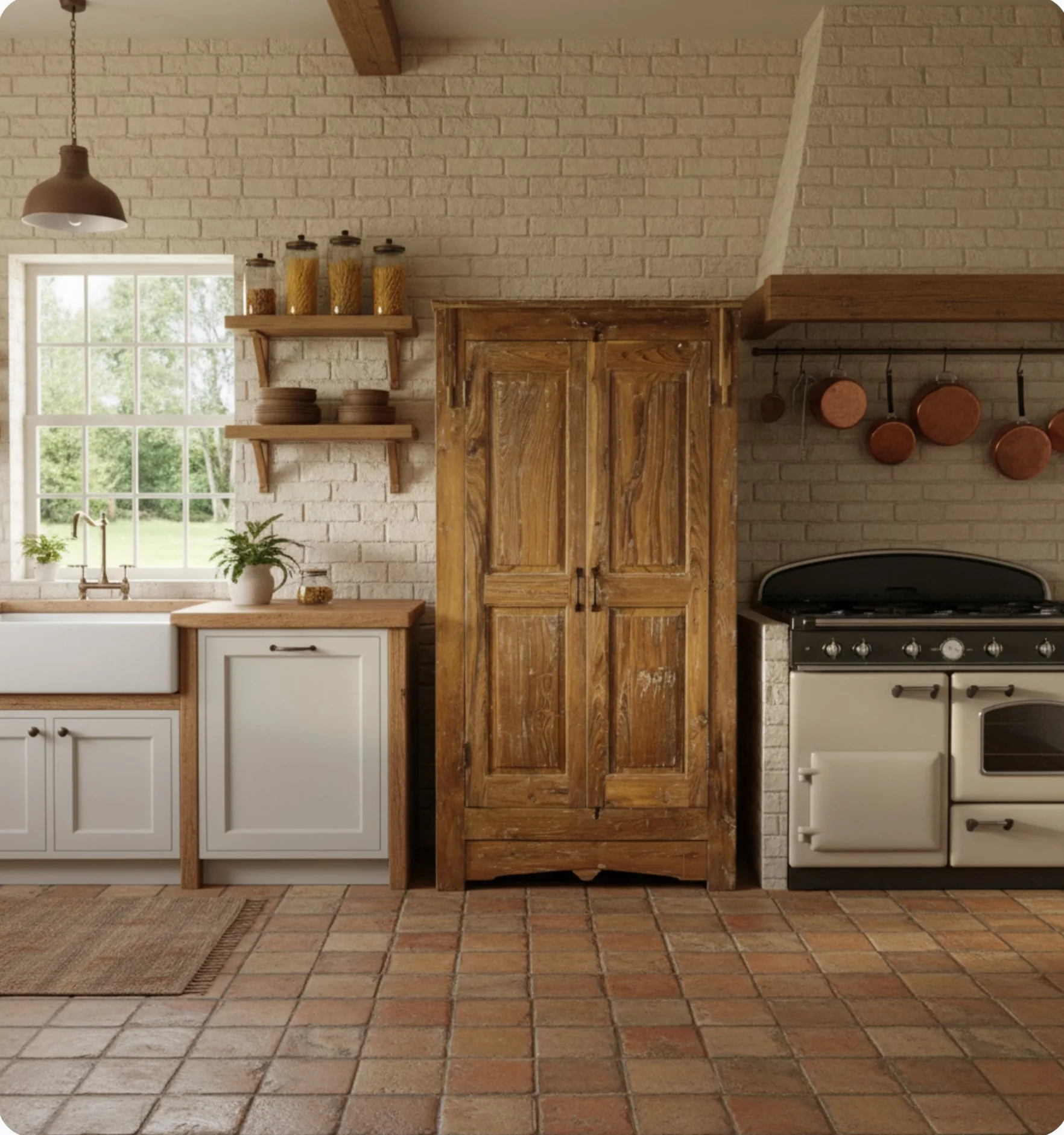 Vintage Rustic Indian Larder Cupboard