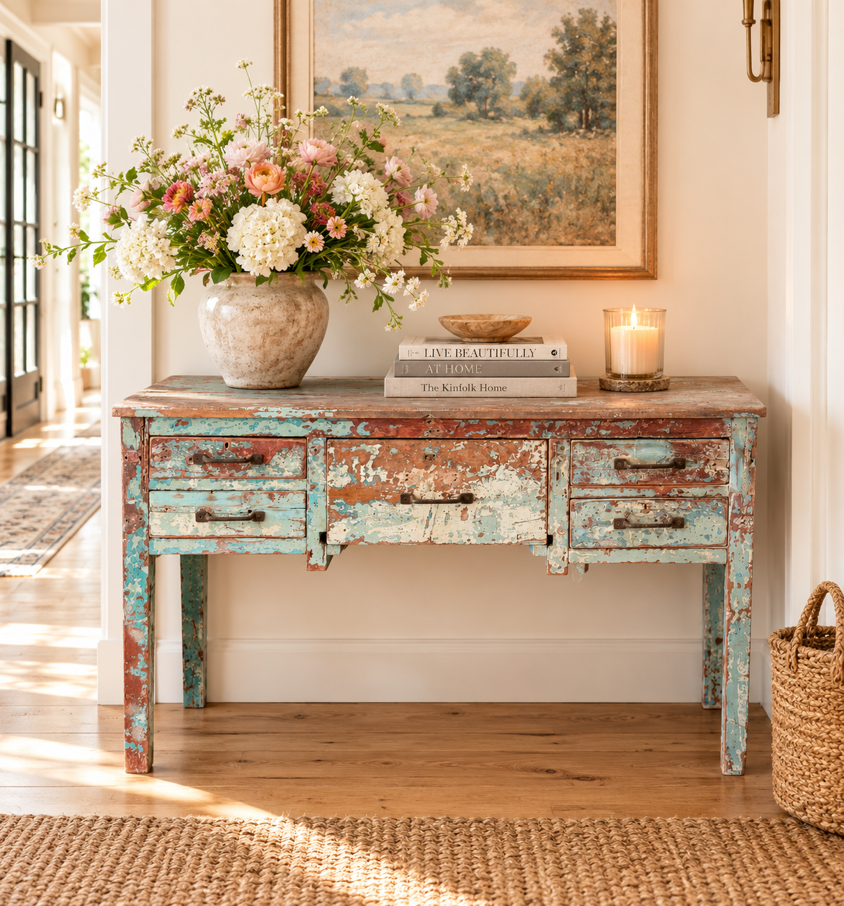 Reclaimed Vintage Distressed Table