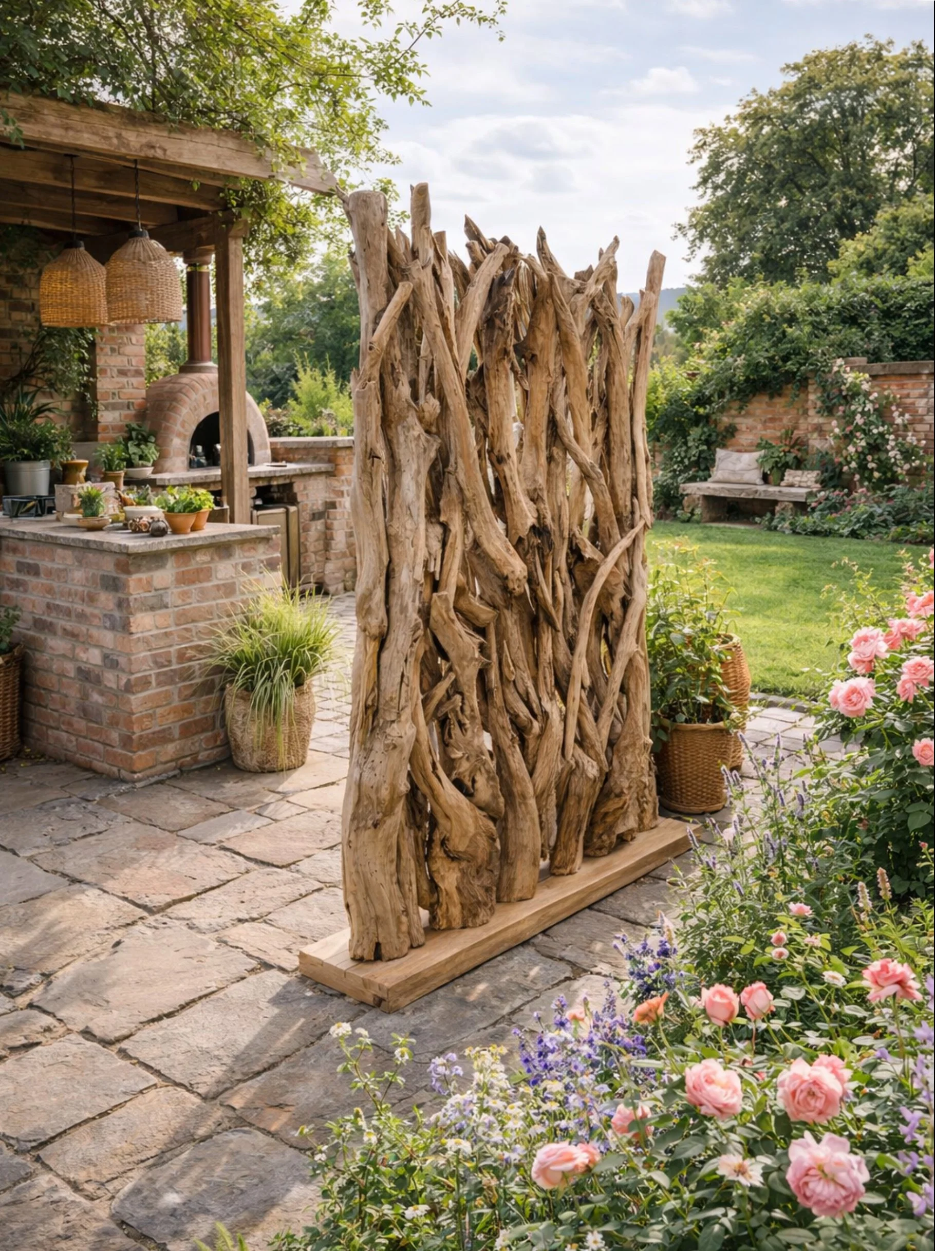 Handmade Teak Room Divider