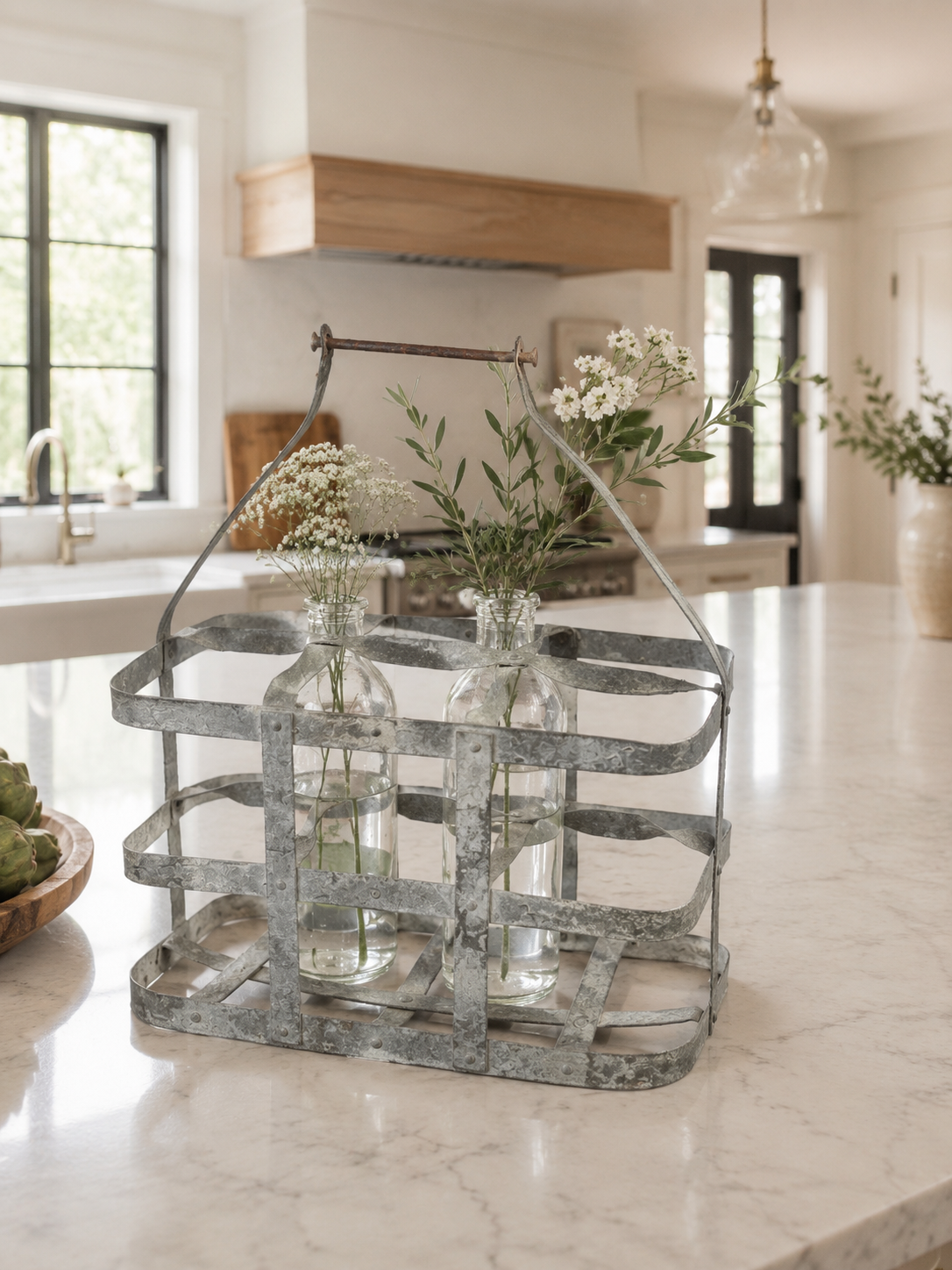 Vintage French Rustic Bottle Holder