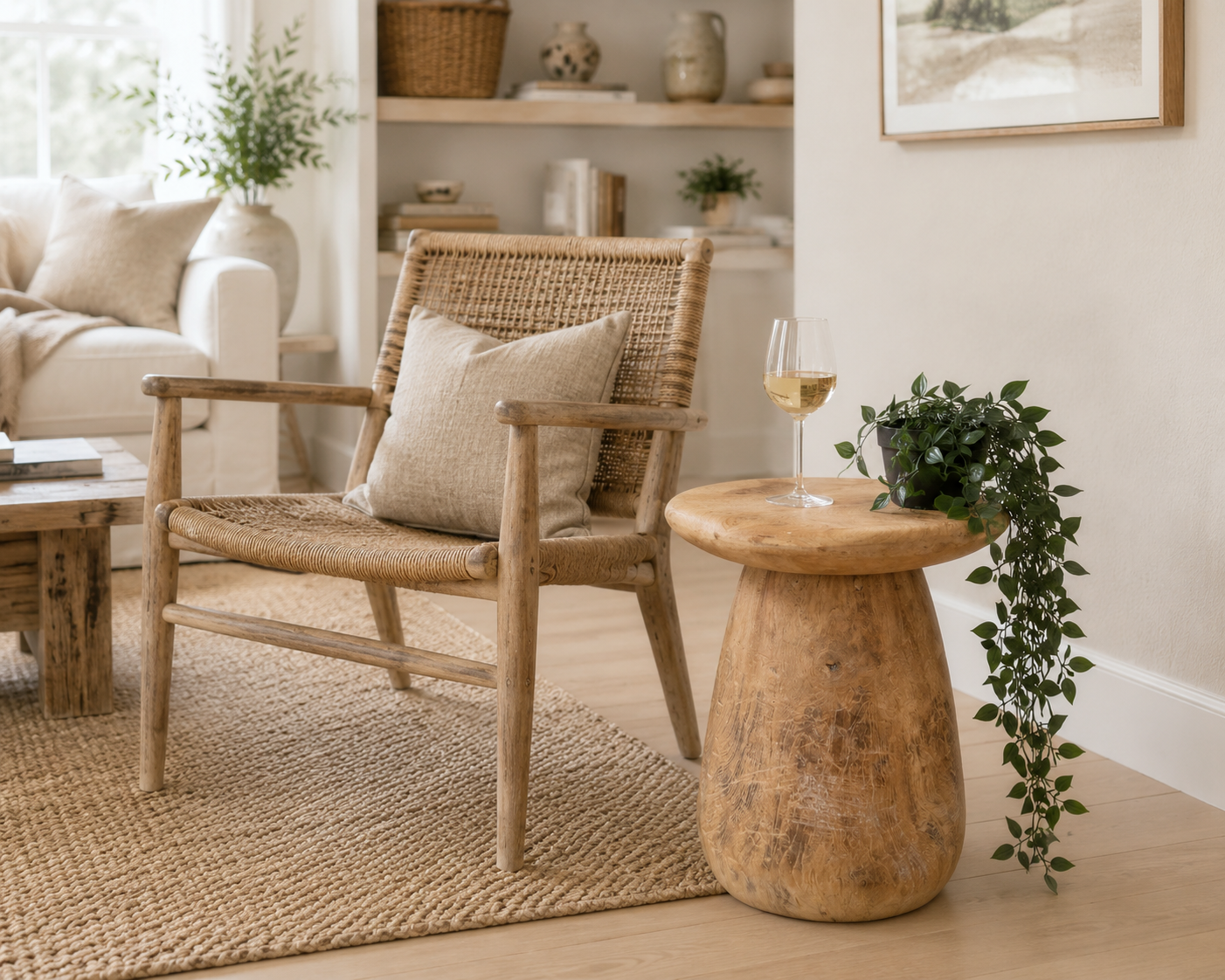 Balinese Teak Mortar Table/Stool