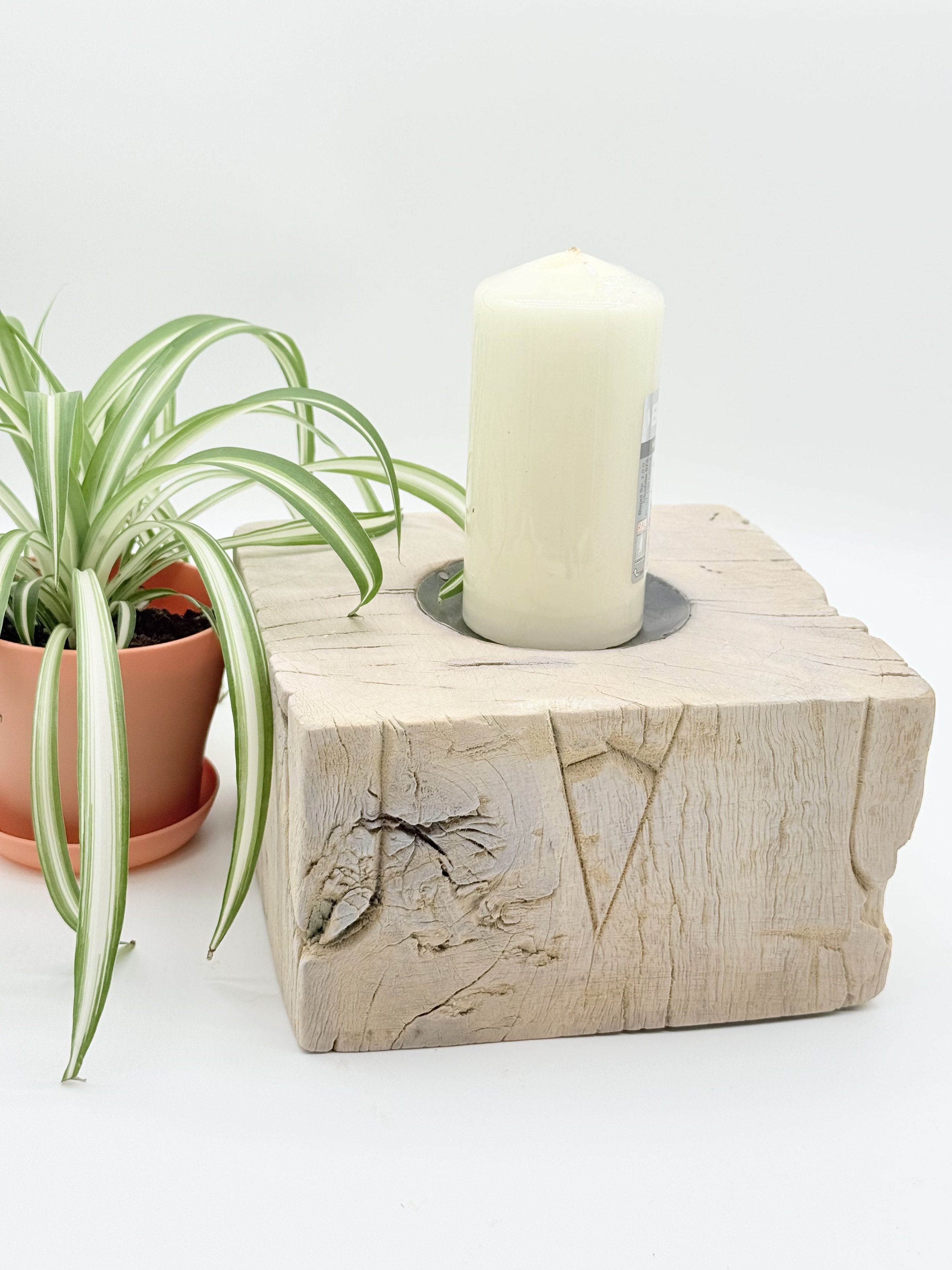 Bleached Indian Candle Stand