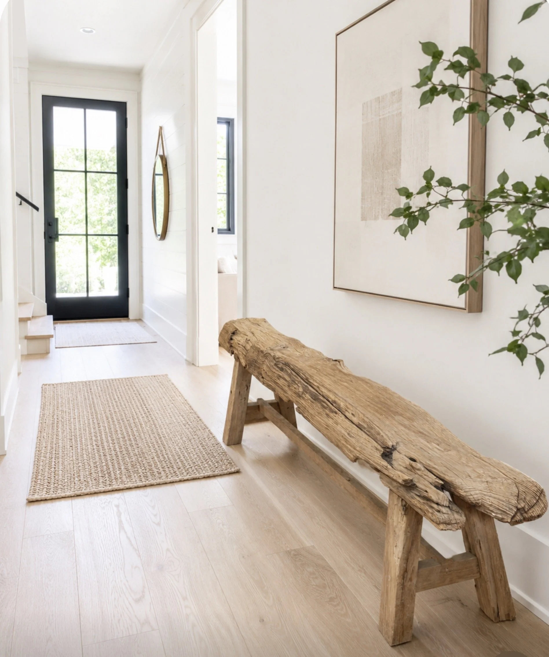 Rustic Handmade Teak Log Bench