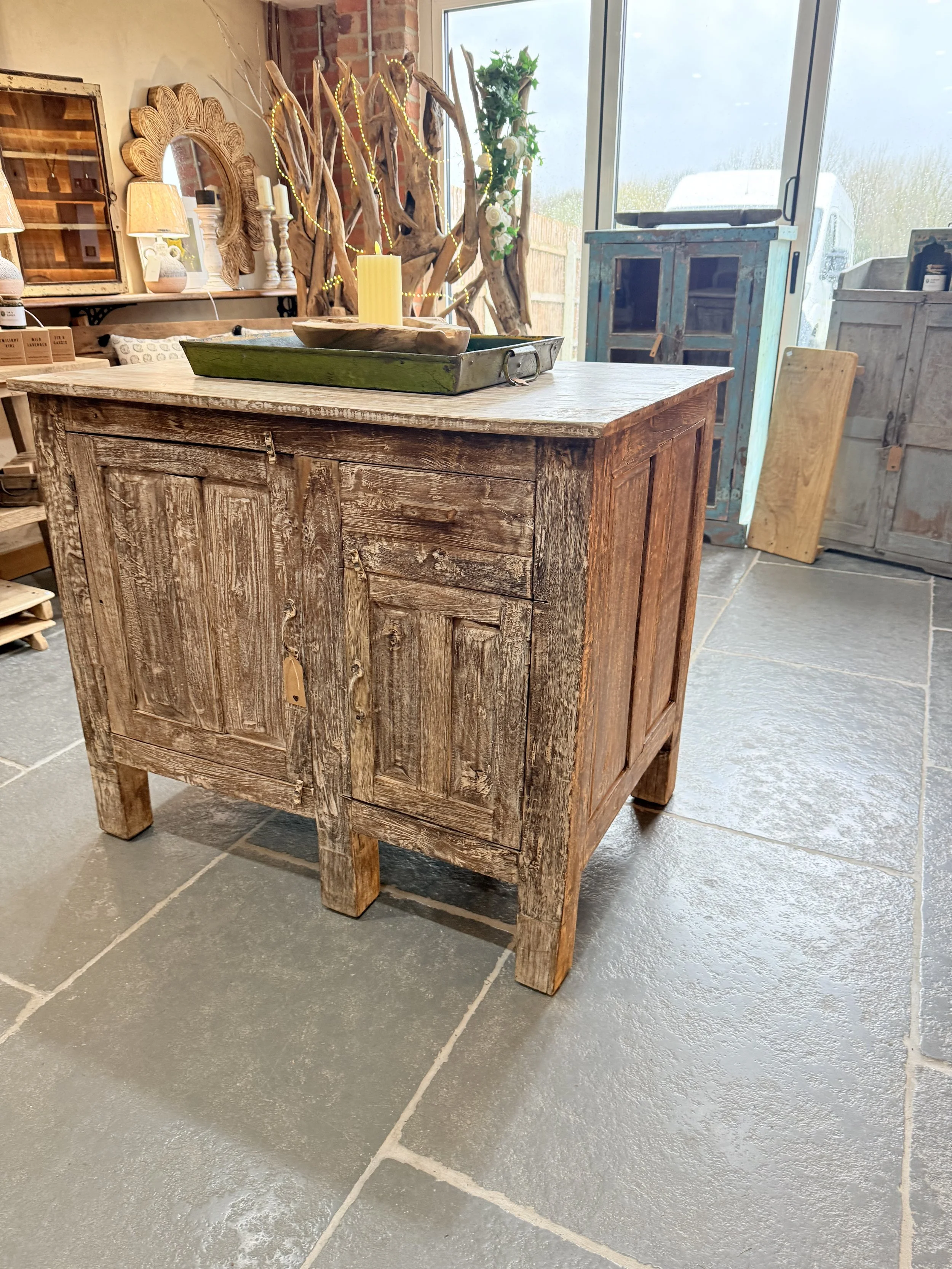 Vintage Rustic Indian Kitchen Island