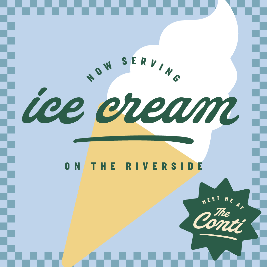 NOW SERVING ICE CREAM ON THE RIVERSIDE!