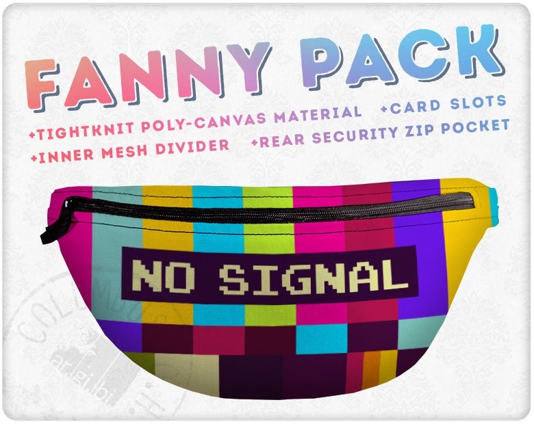 No Signal TV Test Screen Fanny Pack