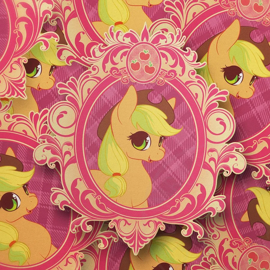 MLP Inspired Vintage Apple Jack Vinyl Sticker - Laptop Stickers - Water Bottle Stickers - Car Decal