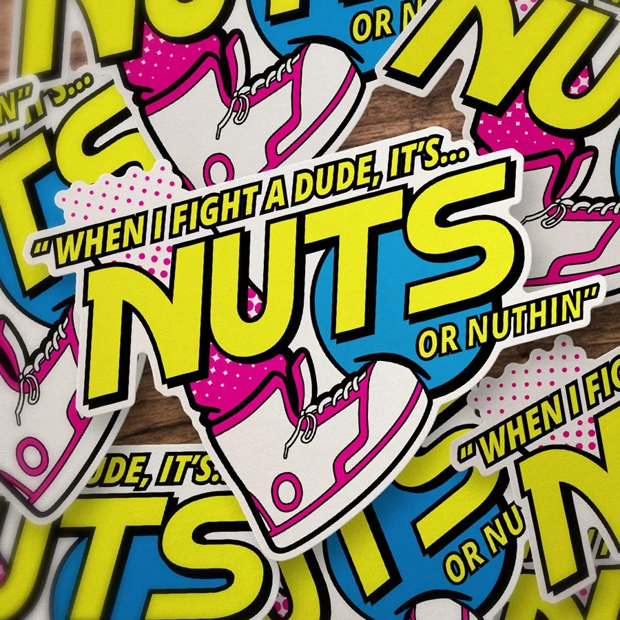 Chainsaw Man - Nuts Or Nuthin - Laptop Stickers - Water Bottle Stickers - Car Decal