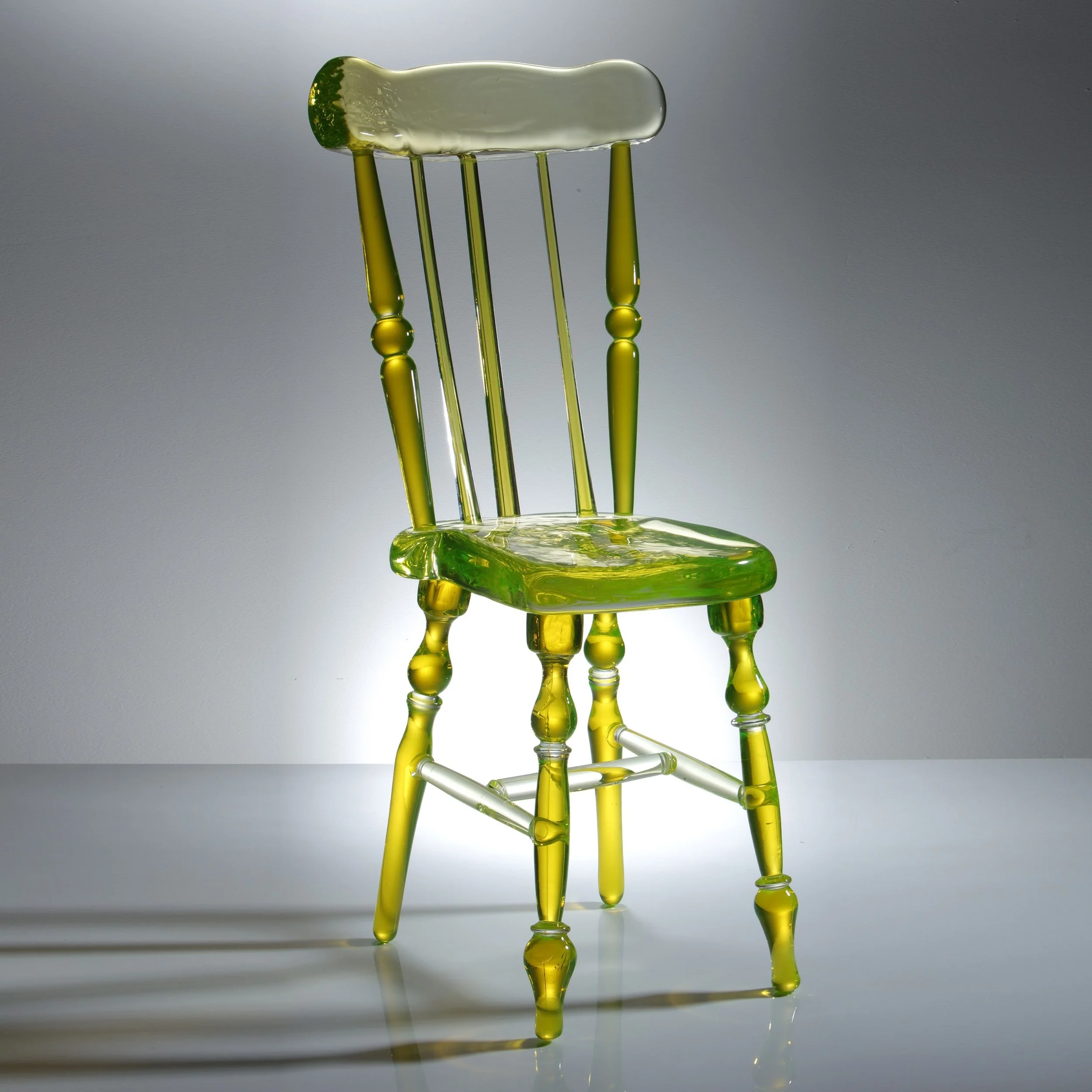 HOW RADIOACTIVE IS THE GREEN GLASS CHAIR?