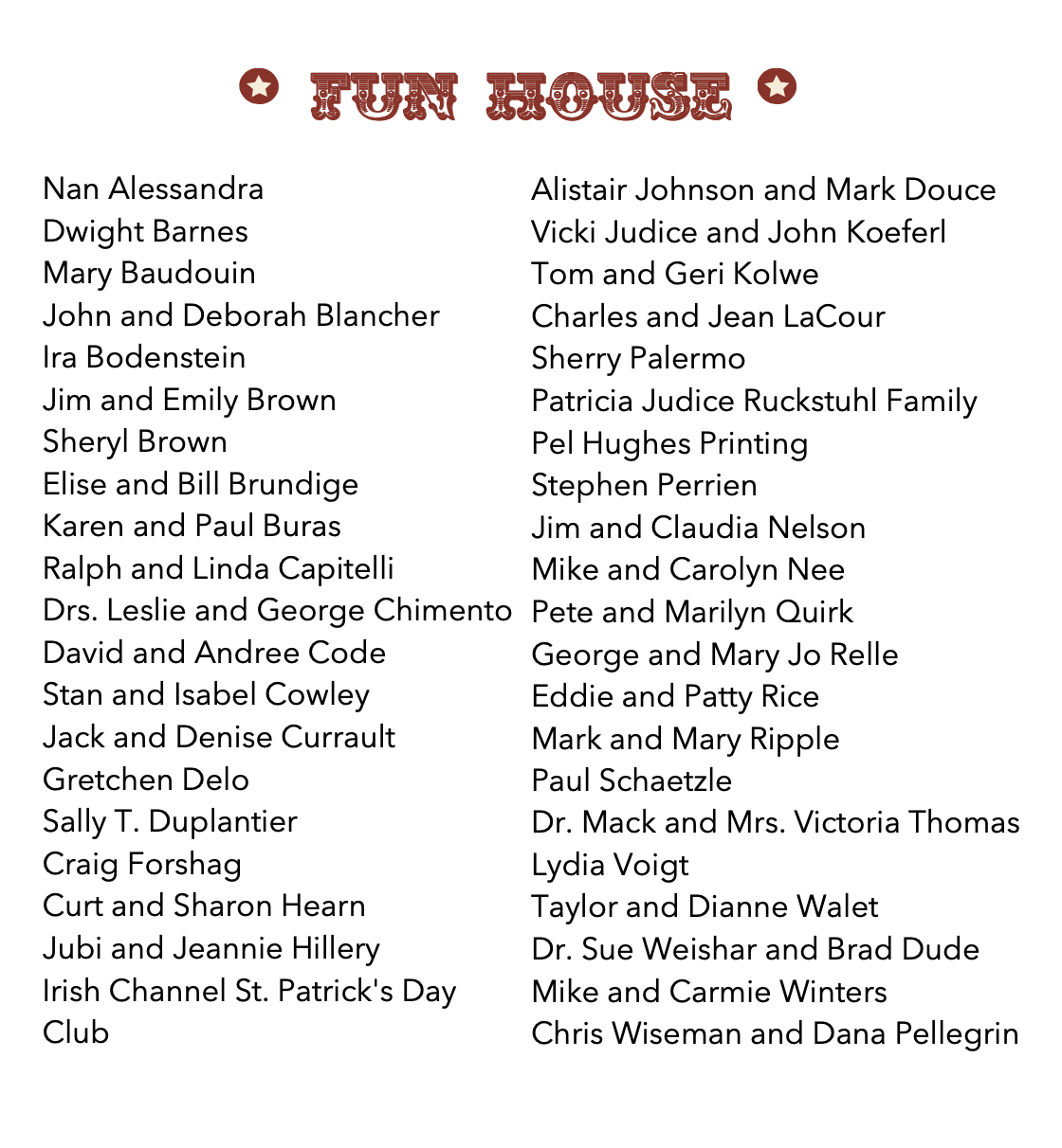 Thank you to our generous sponsors!