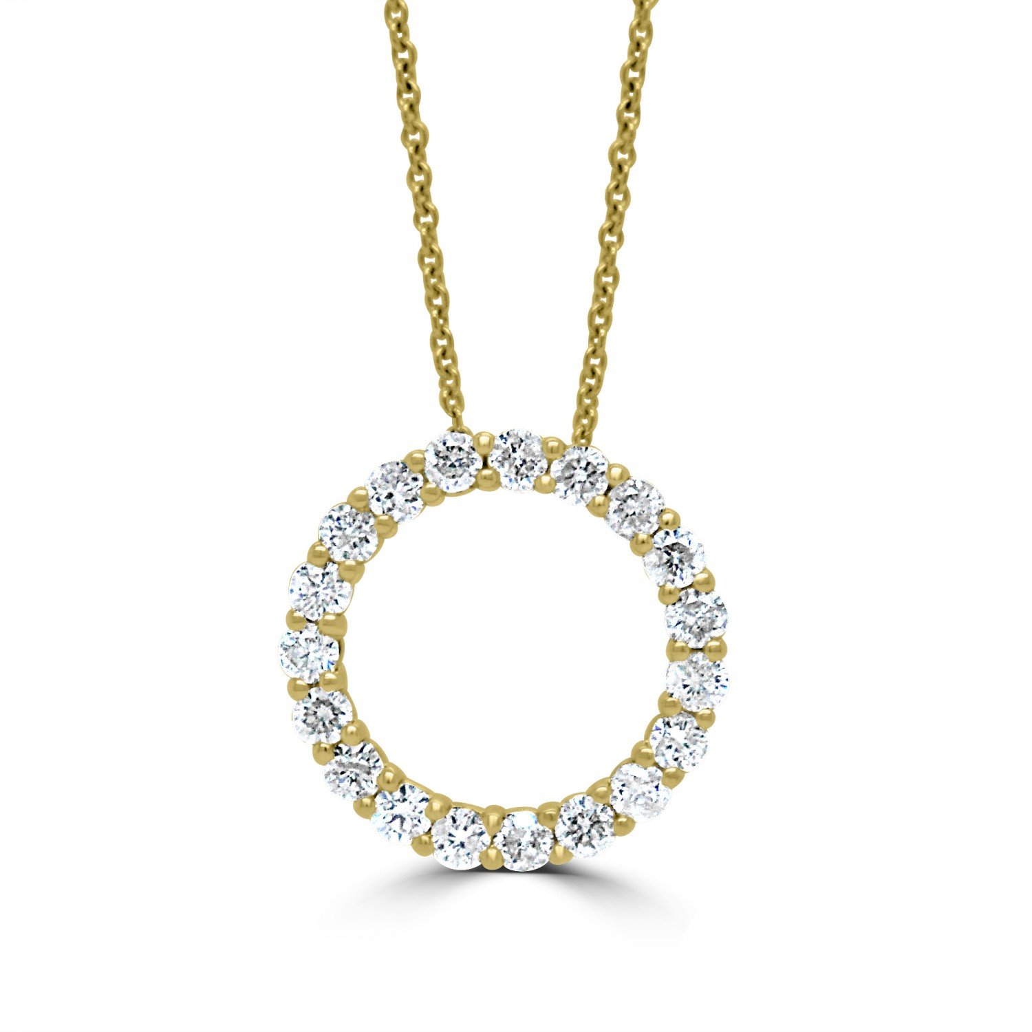 Large Diamond Circle Pendant