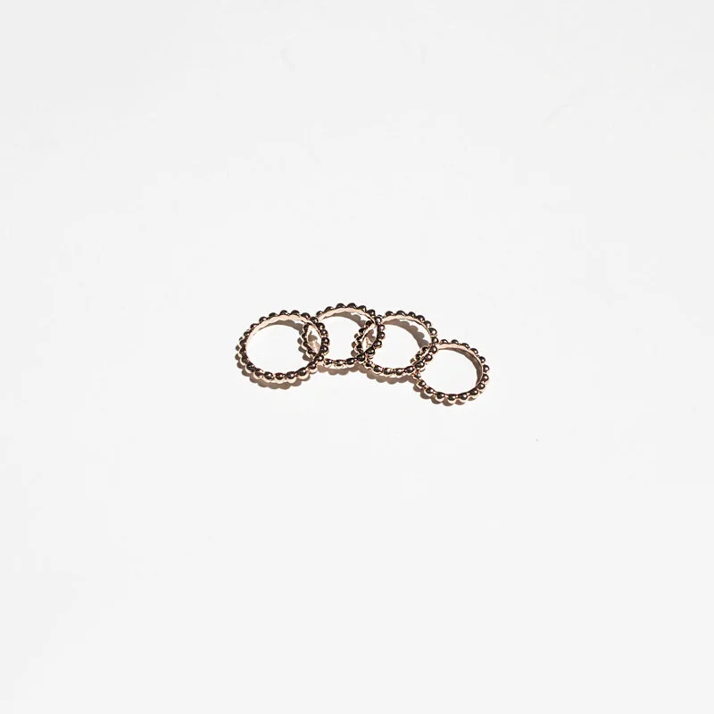 The Beaded Knuckle Rings - Set of 4