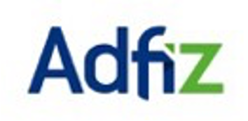 Adfiz logo with the text 'Adfiz' in blue and green font.