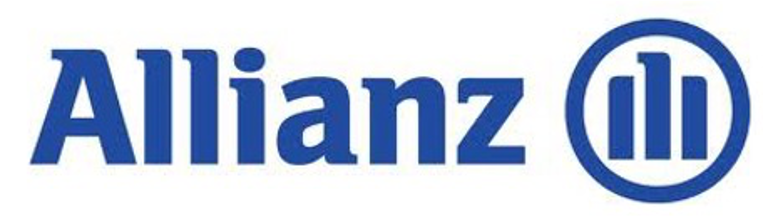 Allianz logo featuring the company name in bold blue letters and a blue circle with two vertical lines inside.