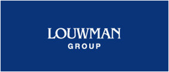 Louwman Group logo on a dark blue background.