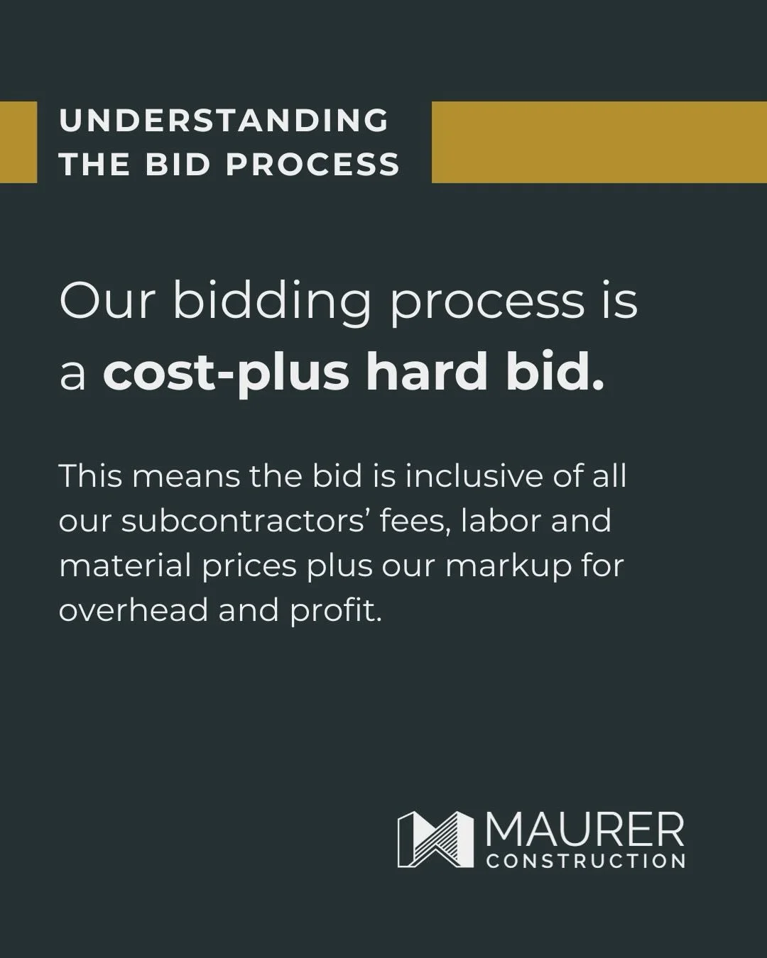 Our residential and commercial construction projects are bid on a cost-plus basis. But what happens when unexpected issues come up during construction! Here&rsquo;s how we handle it 👆