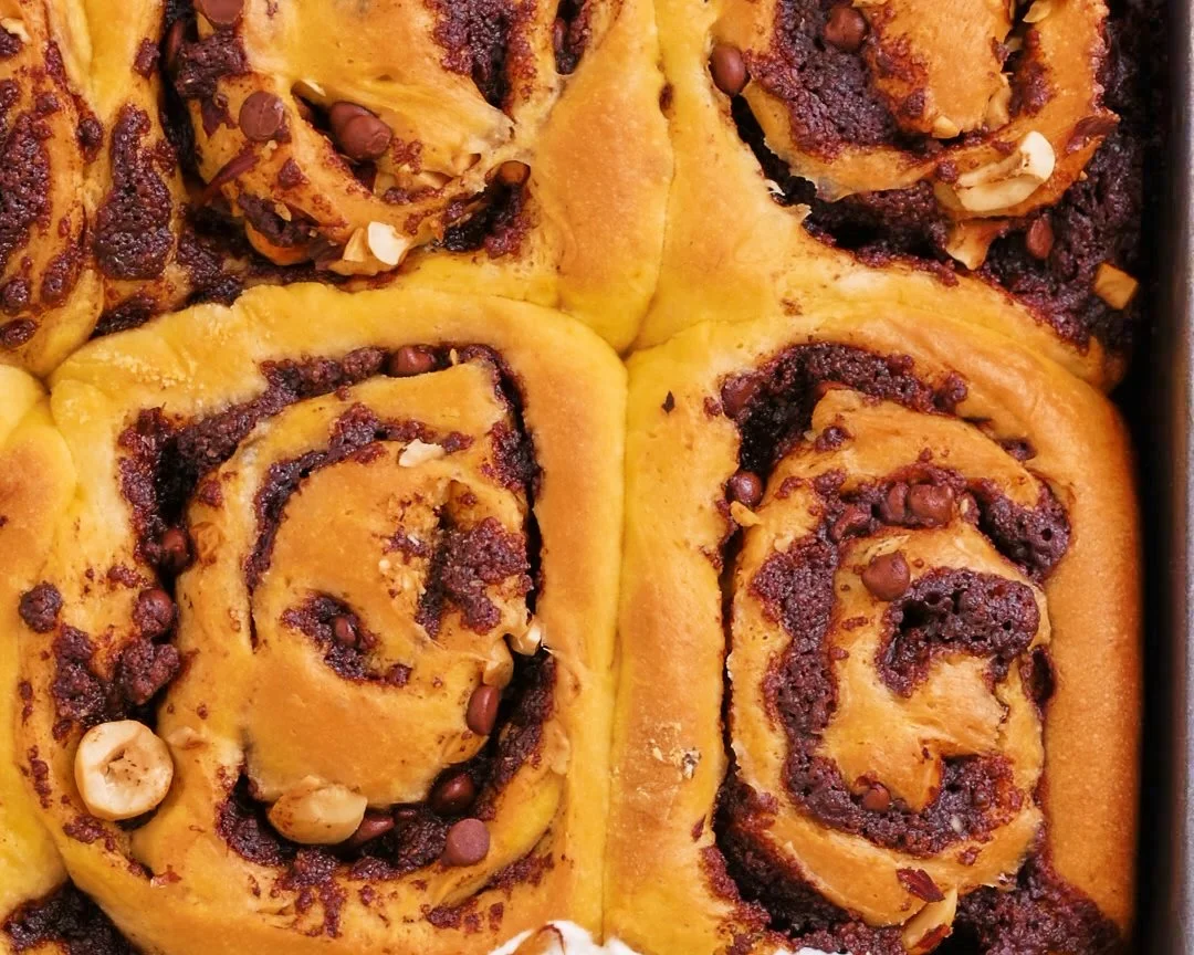Pumpkin Chocolate Hazelnut Cinnamon Rolls — Zeal Creamery