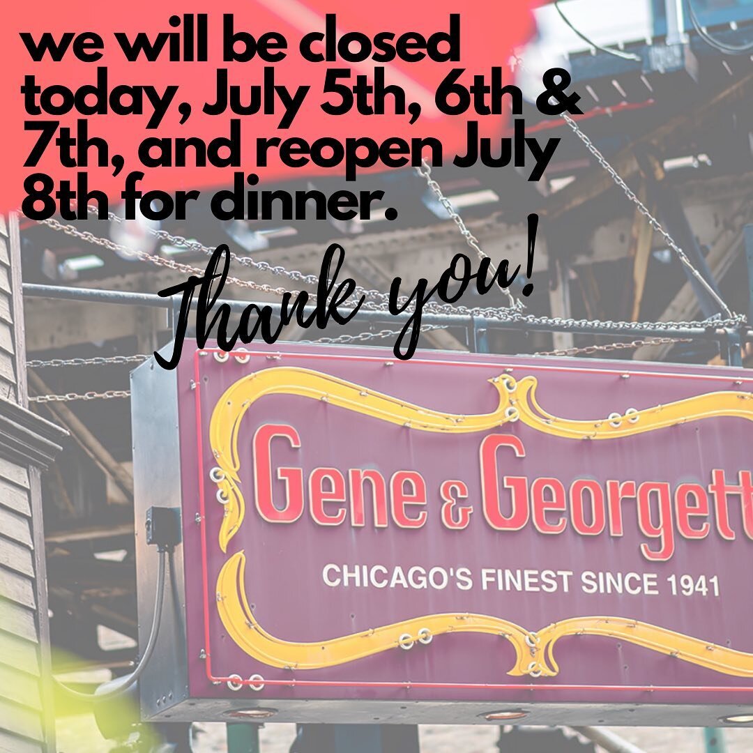 A little much deserved rest, a few small restoration projects&hellip; all kinds of good stuff coming your way after these next few days. 🤩

We will be closed today, July 5th, the 6th and the 7th - reopening July 8th (Thursday) for dinner at 6pm. Ci 
