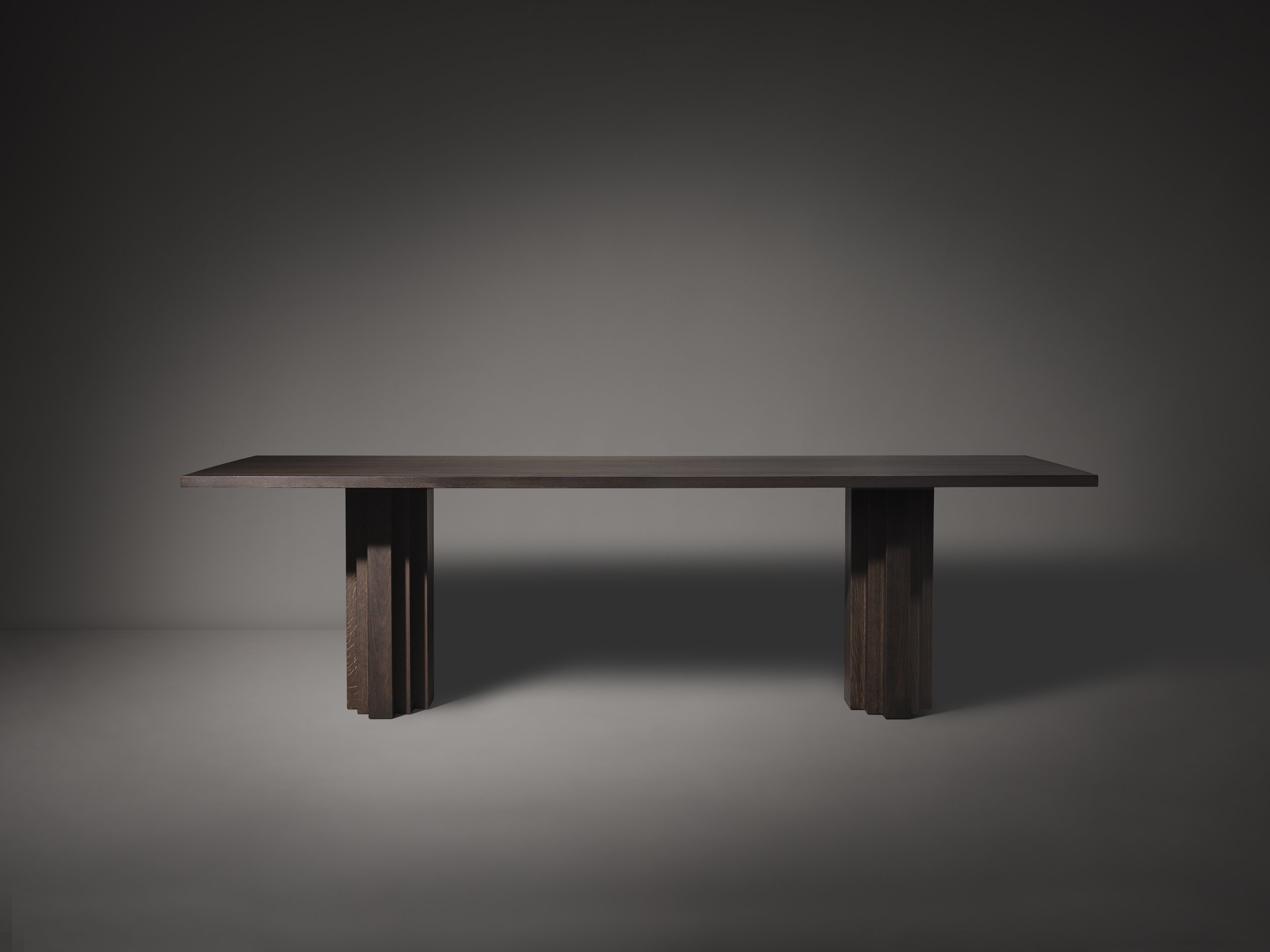 Brut Slim Table - Dark Brown - Front View.jpg