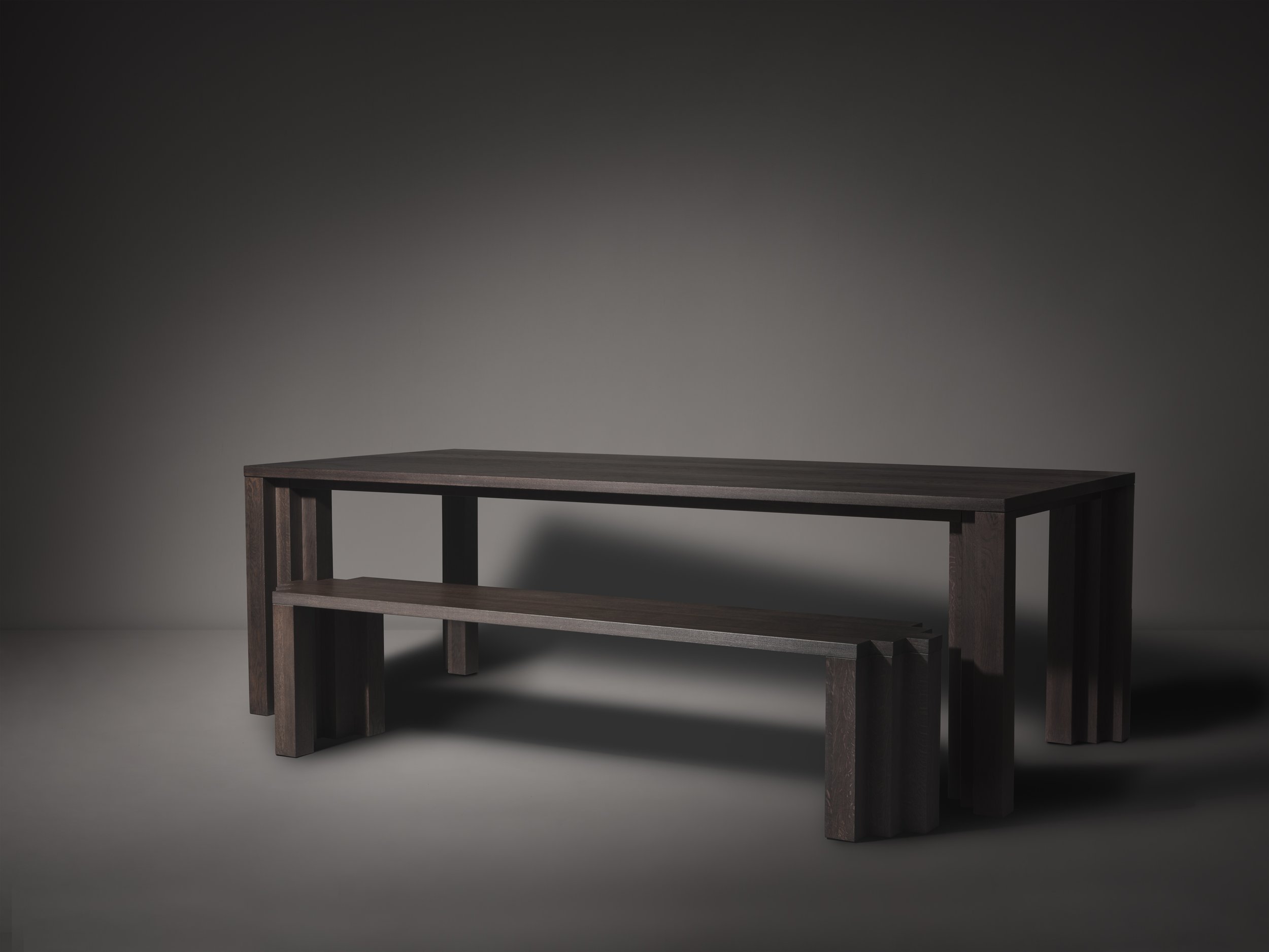 Cadence Table and Bench - Dark Brown - Perspective View.jpg