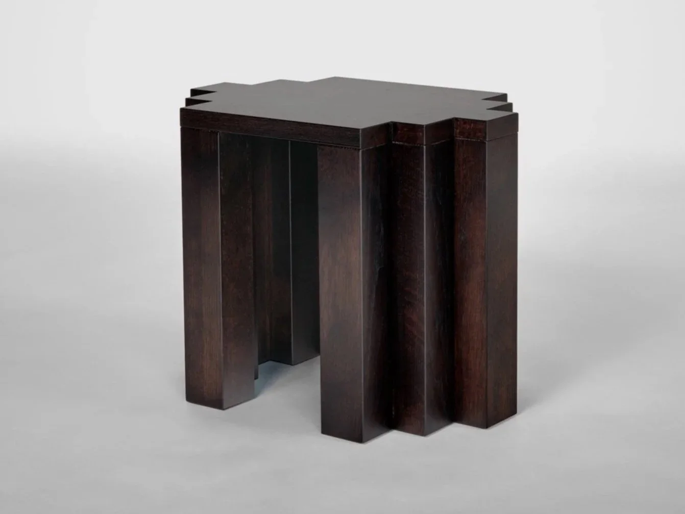 Mokko - Cadence Stool - Dark Brown Oak - white - side view - photo by Thomas van Schaik.jpg