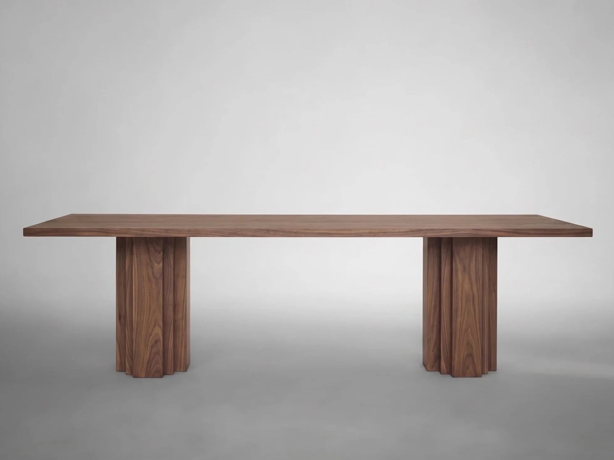 Mokko - Brut table - American Walnut - light grey background - side view - photo by Thomas van Schaik.jpg