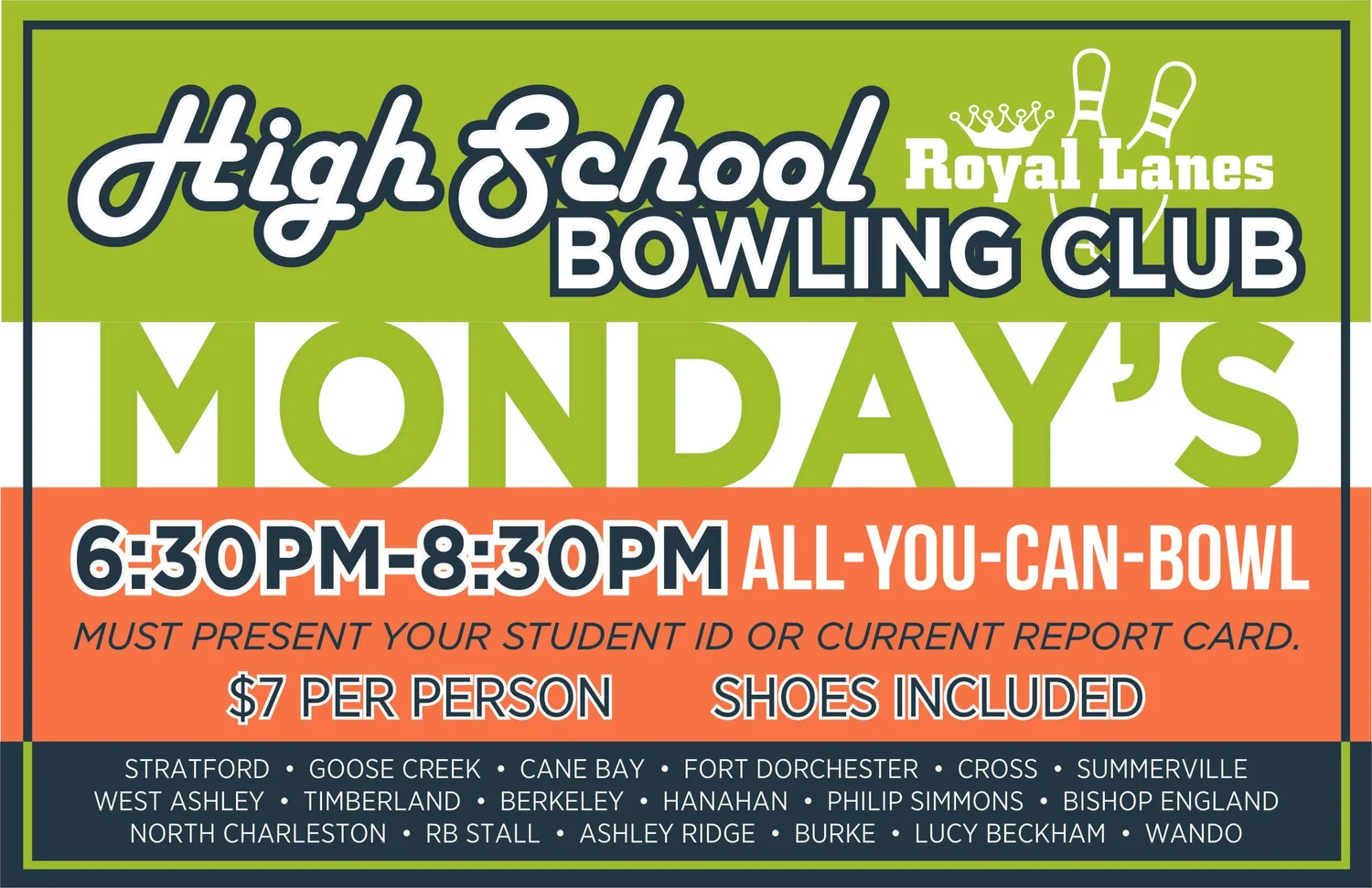 High School Bowling Club — ROYAL LANES LEAGUE STANDINGS