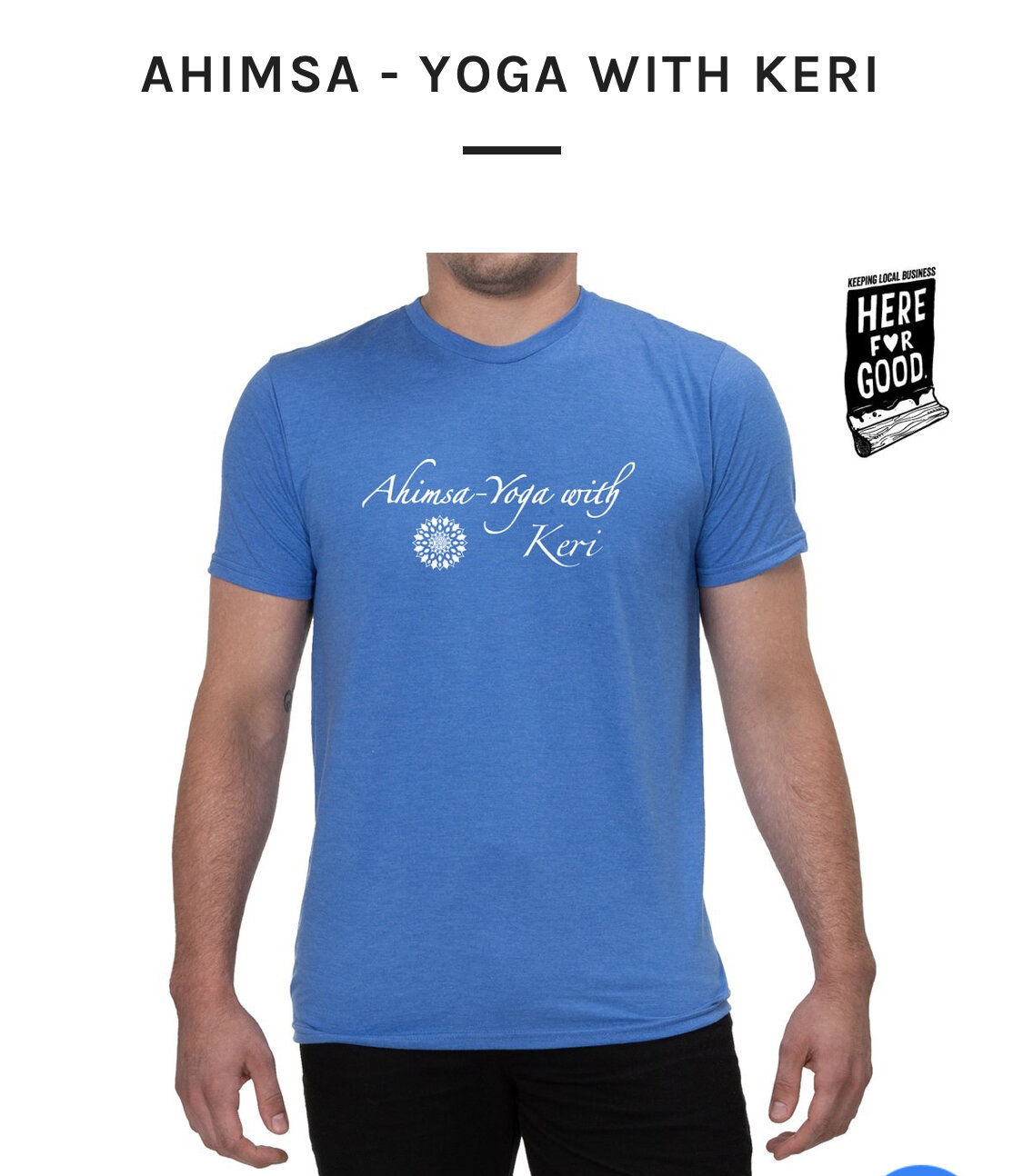 ahimsa keri with yoga t shirt art deli rockford here for good rkfd.jpeg