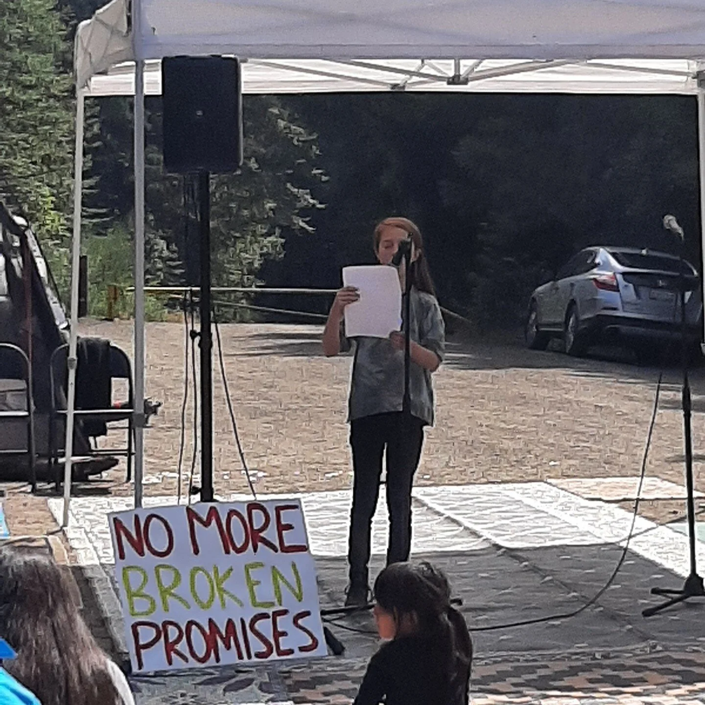 Huge turnout for Sunday's youth-led rally for forest protection and tribal co-management of Jackson Forest. #mendocinocountyyouthforclimate #pomolandback