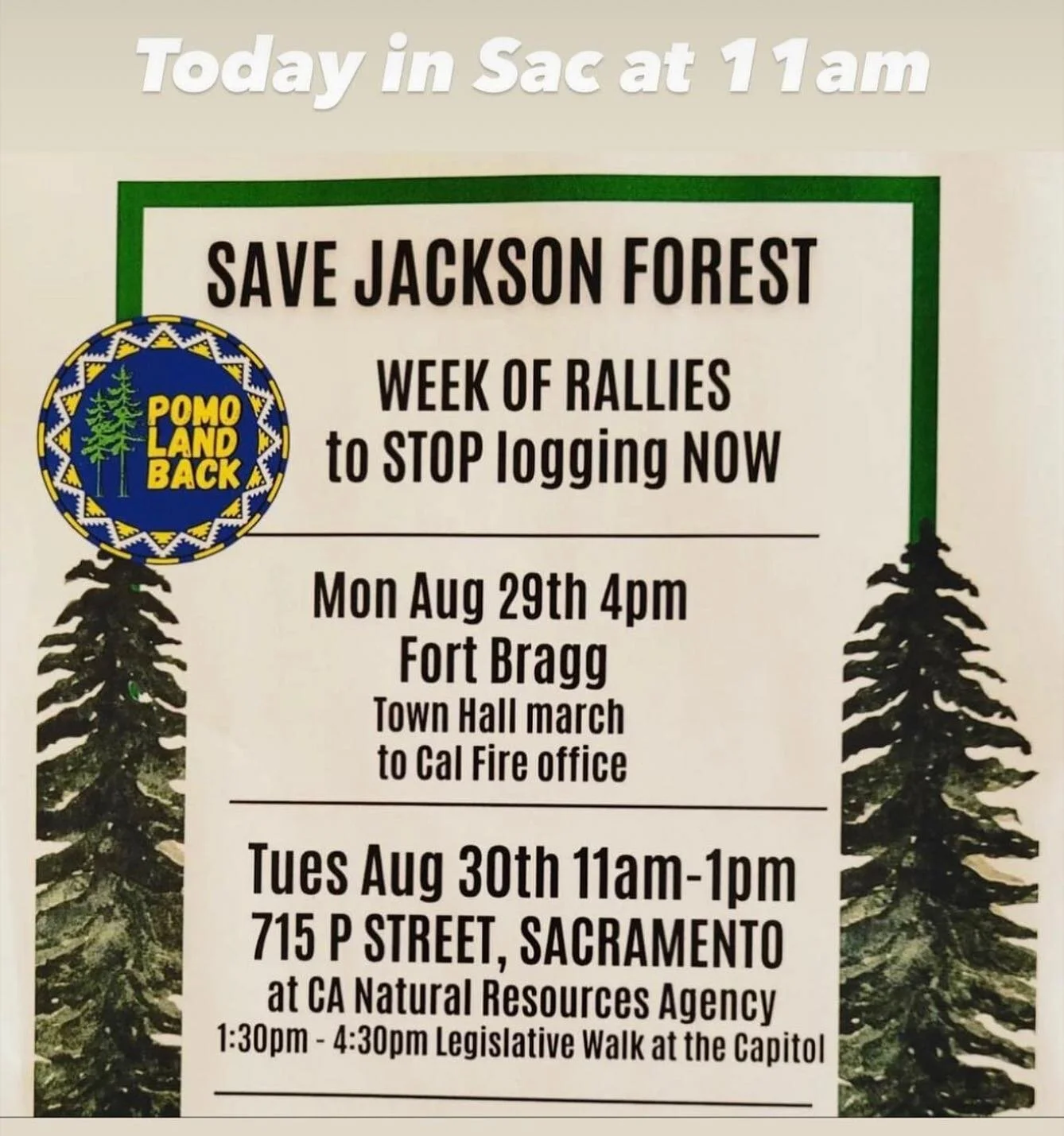 SHAME ON @calfirejdsf @gavinnewsom @wade.crowfoot 
Happening now! The effort to save Jackson is ramping up once again, after @calfirejdsf announced the resumption of logging operations within Jackson State Forest - the peoples forest. This is a betr