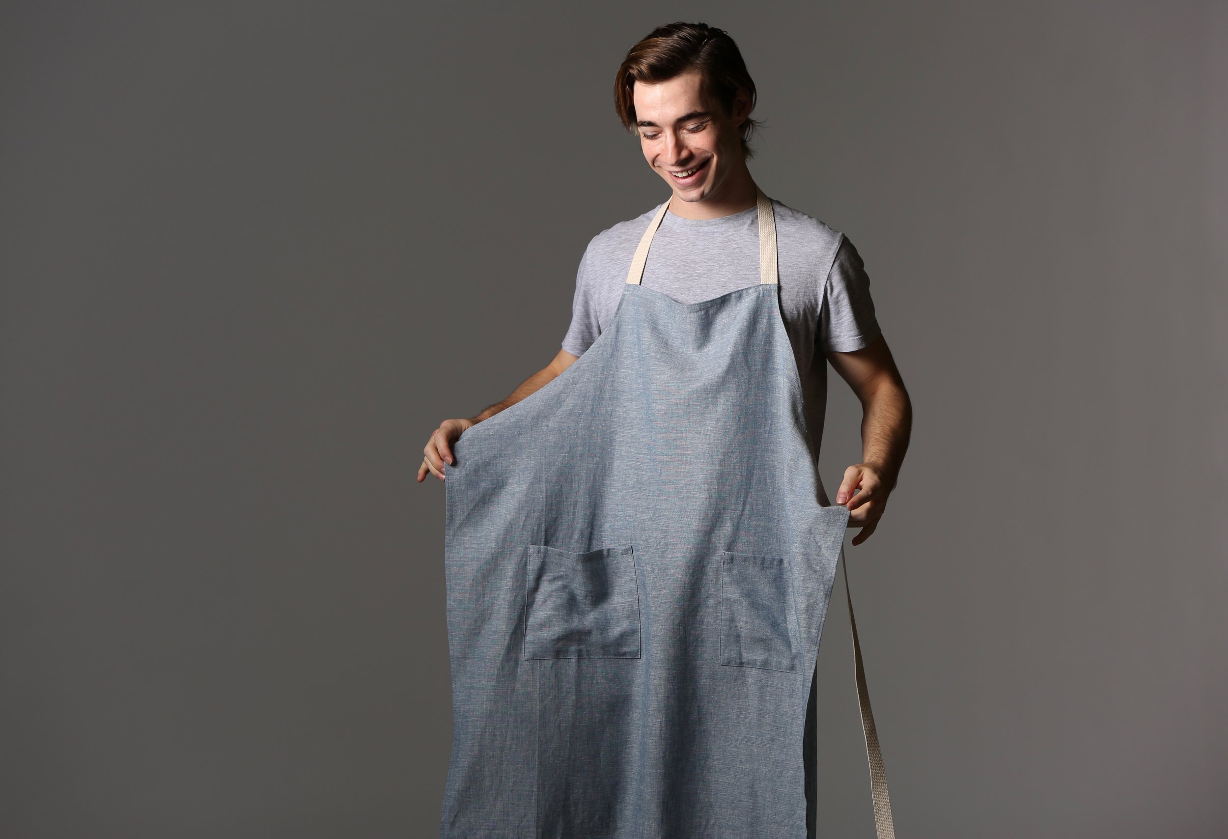 Basic Skill #3 - The Classic Chef's Apron.  curved hems, trims & adding pockets