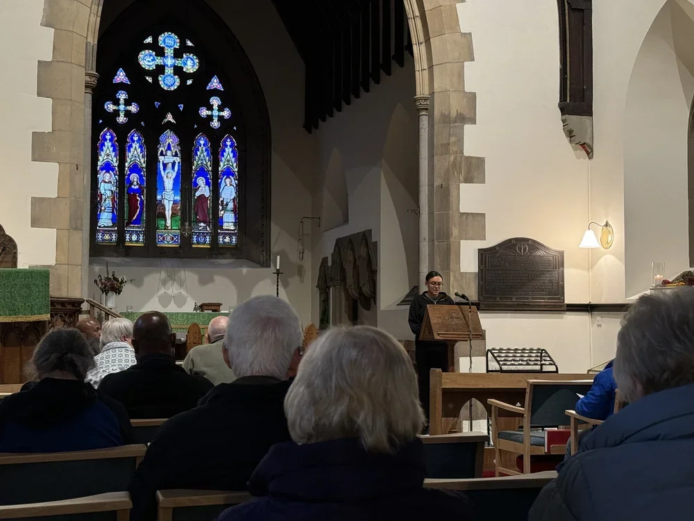 Rebecca Northover reading the words of those we honour