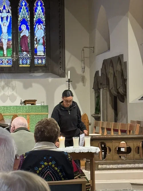 The lighting of a candle for Honour