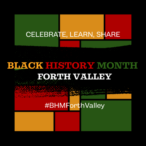 Black History Month Forth Valley logo — link to the Black History Month Forth Valley website