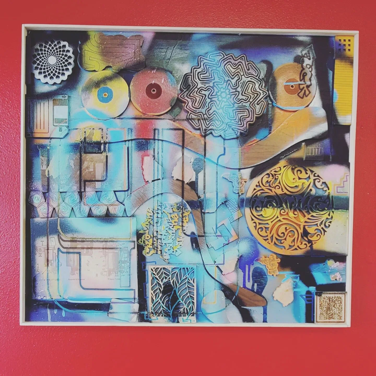 A bunch of new pieces just got hung down  @ec_sd . FYI, Danny Davito is not for sale. He has way too many jobs keeping him busy. 
 .
.
.
.
#lasercut #laserengraved #laserart #mashup #art #shoplocal #tattooshop #tattoo #bodypiercing #electriccrayon  #