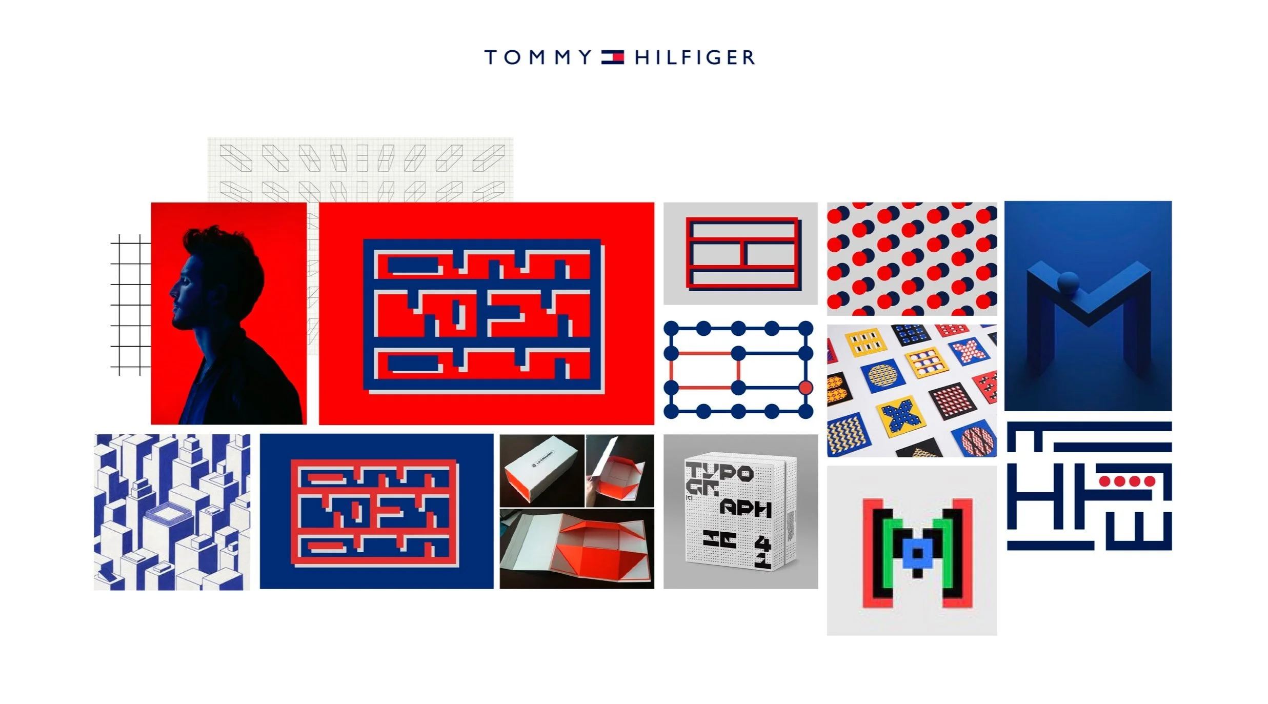 QR Code Design Mood Board - Tommy Hilfiger Holiday Set Solutions GAME ON! 2022 Campaign